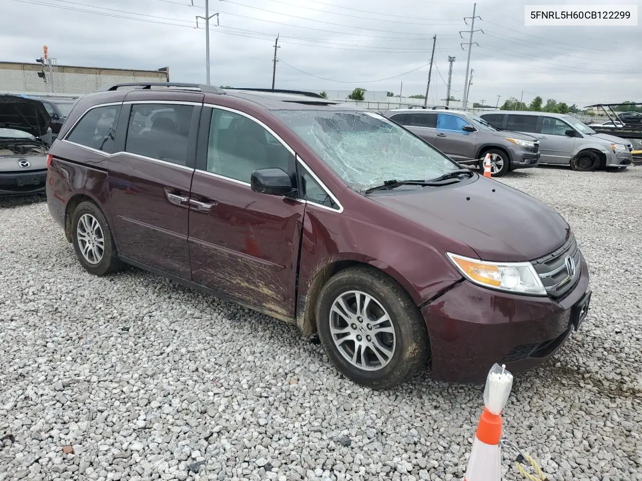 2012 Honda Odyssey Exl VIN: 5FNRL5H60CB122299 Lot: 58697485