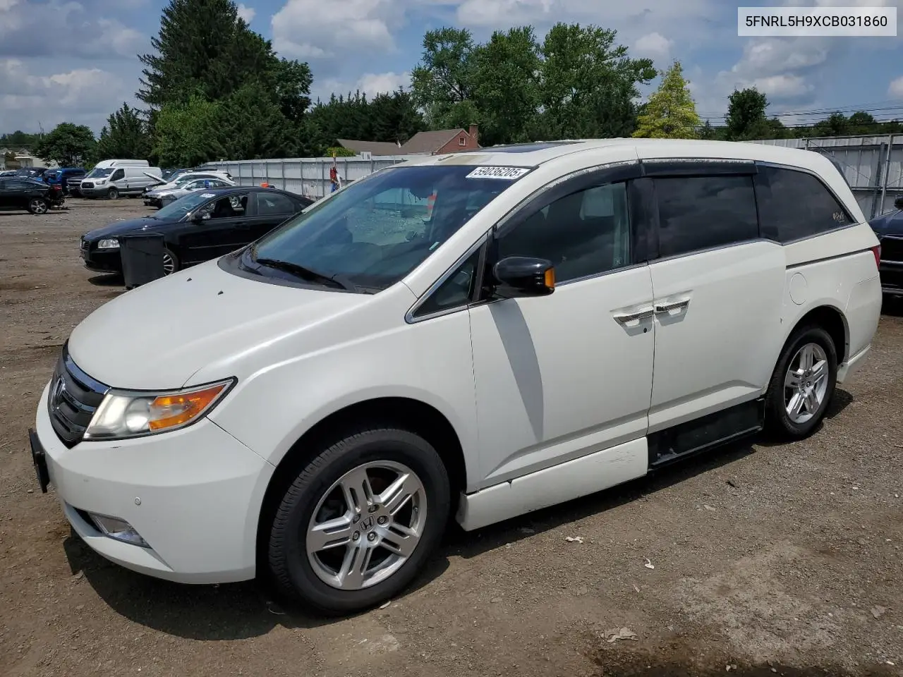 2012 Honda Odyssey Touring VIN: 5FNRL5H9XCB031860 Lot: 59036205