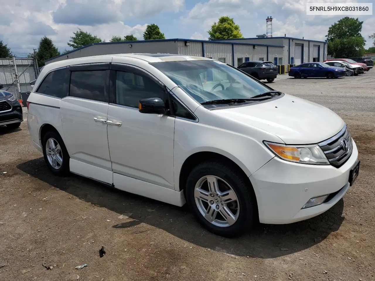 2012 Honda Odyssey Touring VIN: 5FNRL5H9XCB031860 Lot: 59036205