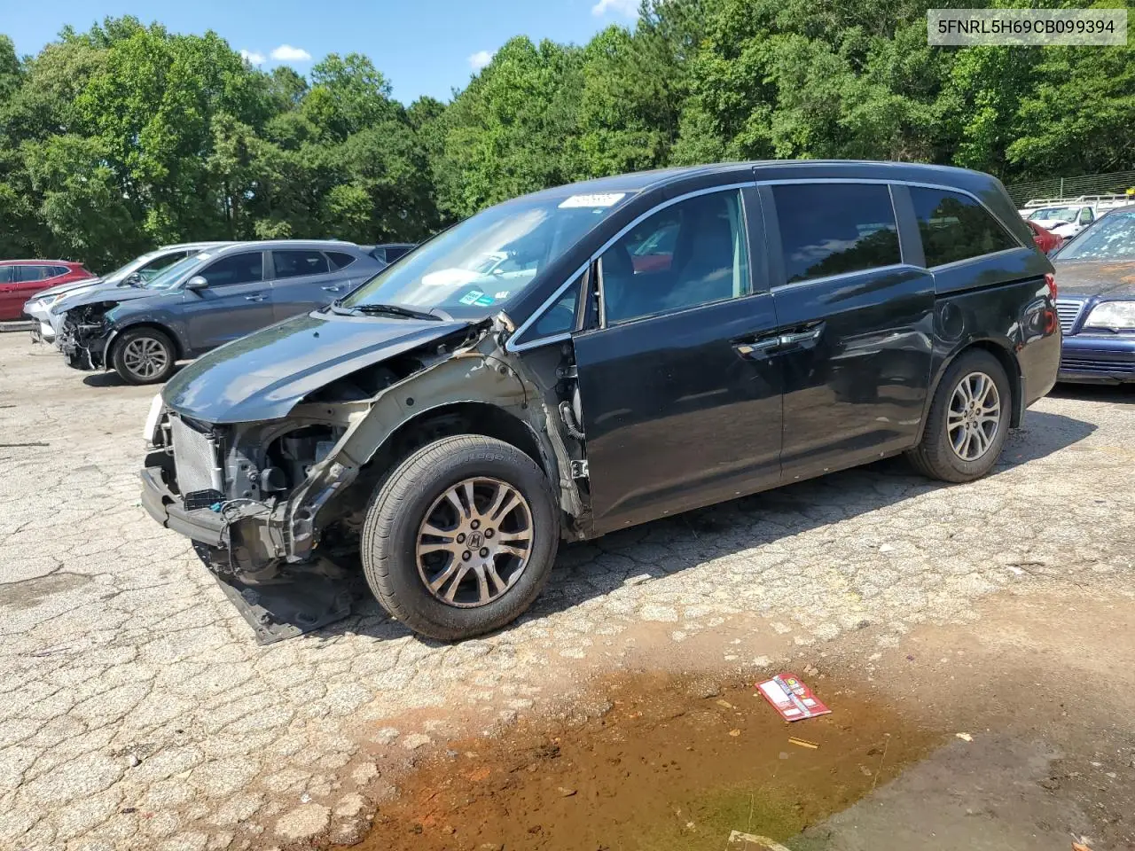 2012 Honda Odyssey Exl VIN: 5FNRL5H69CB099394 Lot: 59595835