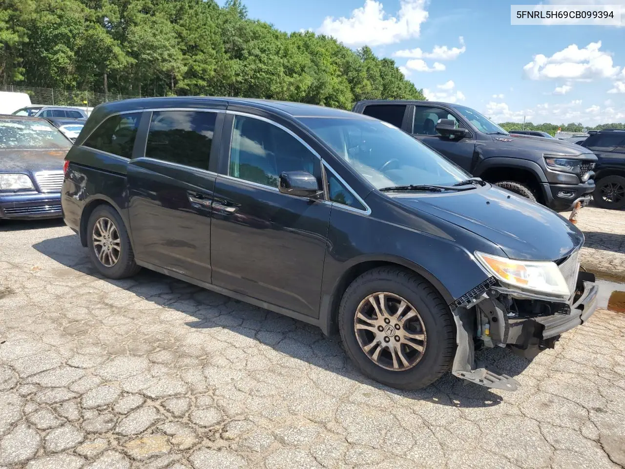 2012 Honda Odyssey Exl VIN: 5FNRL5H69CB099394 Lot: 59595835