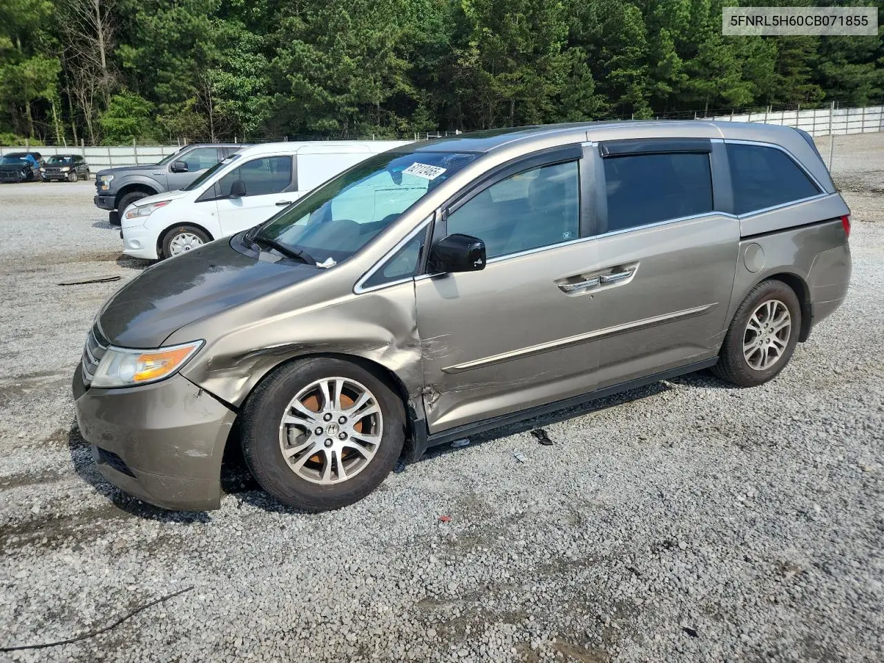 2012 Honda Odyssey Exl VIN: 5FNRL5H60CB071855 Lot: 62112465
