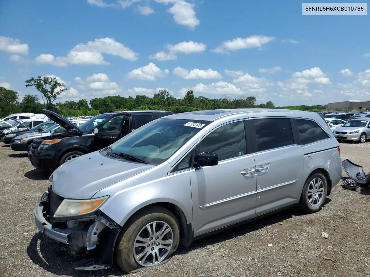2012 Honda Odyssey Exl VIN: 5FNRL5H6XCB010786 Lot: 62258345
