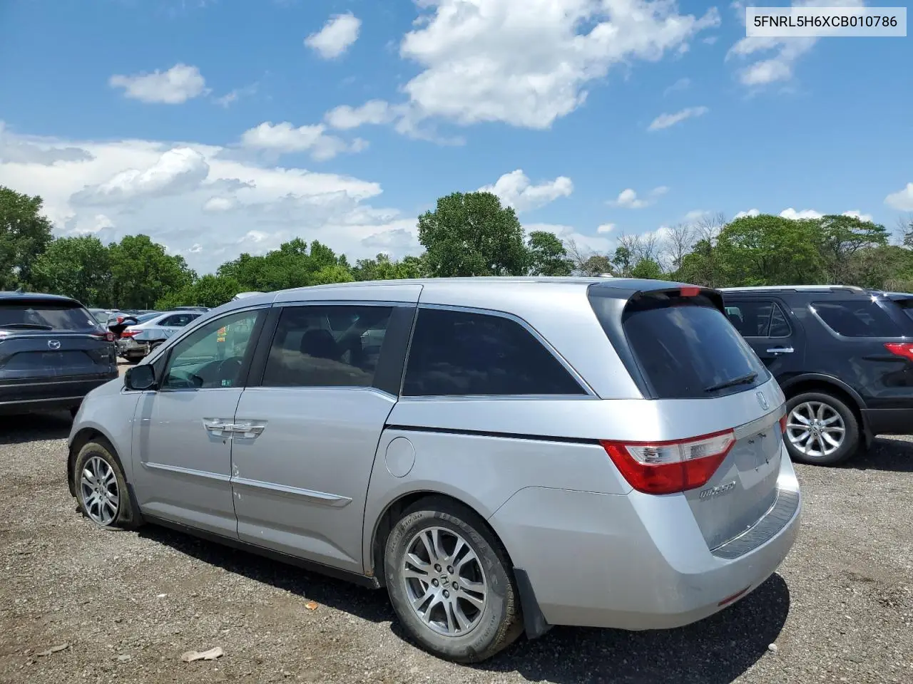 2012 Honda Odyssey Exl VIN: 5FNRL5H6XCB010786 Lot: 62258345