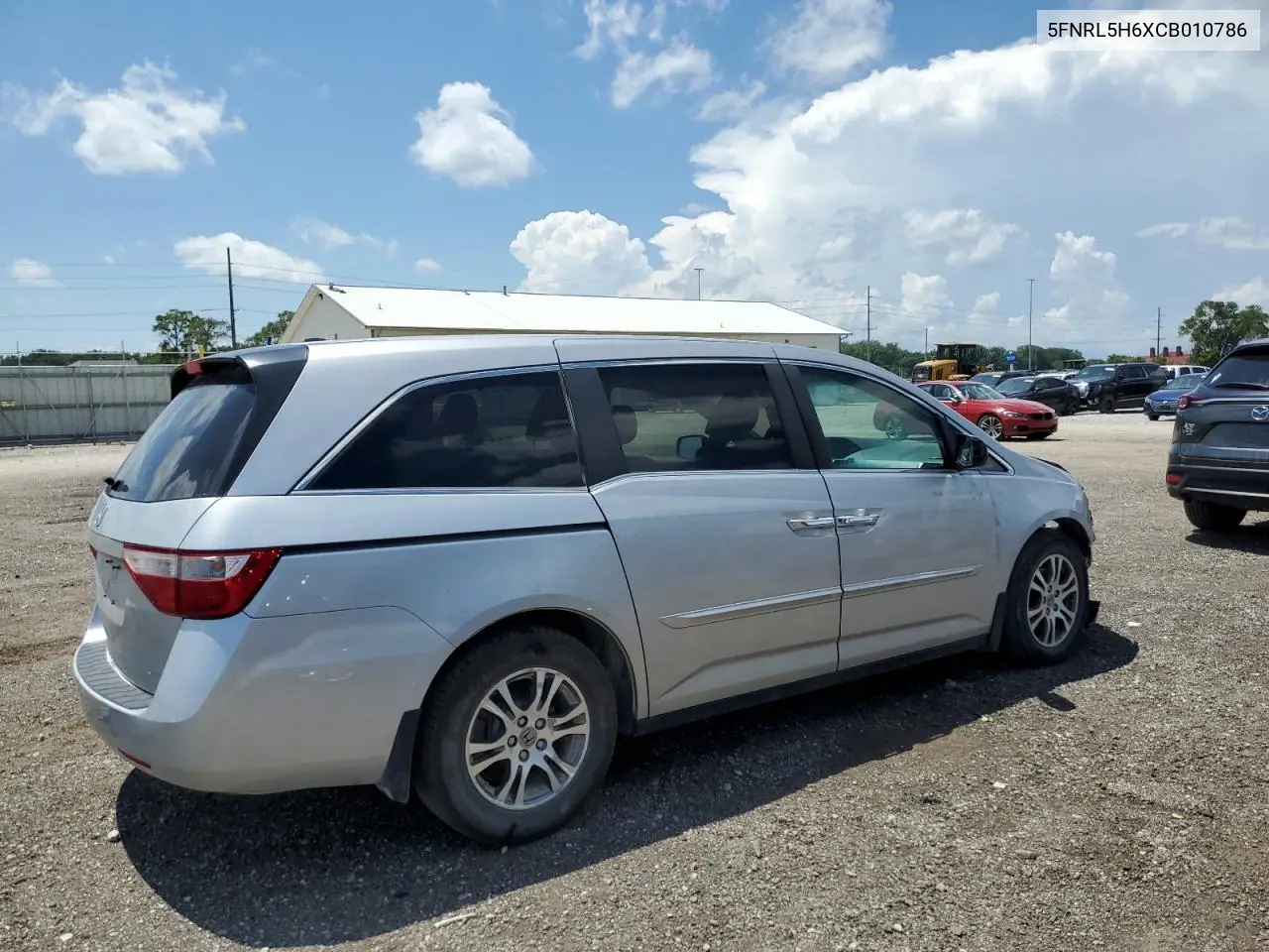 2012 Honda Odyssey Exl VIN: 5FNRL5H6XCB010786 Lot: 62258345