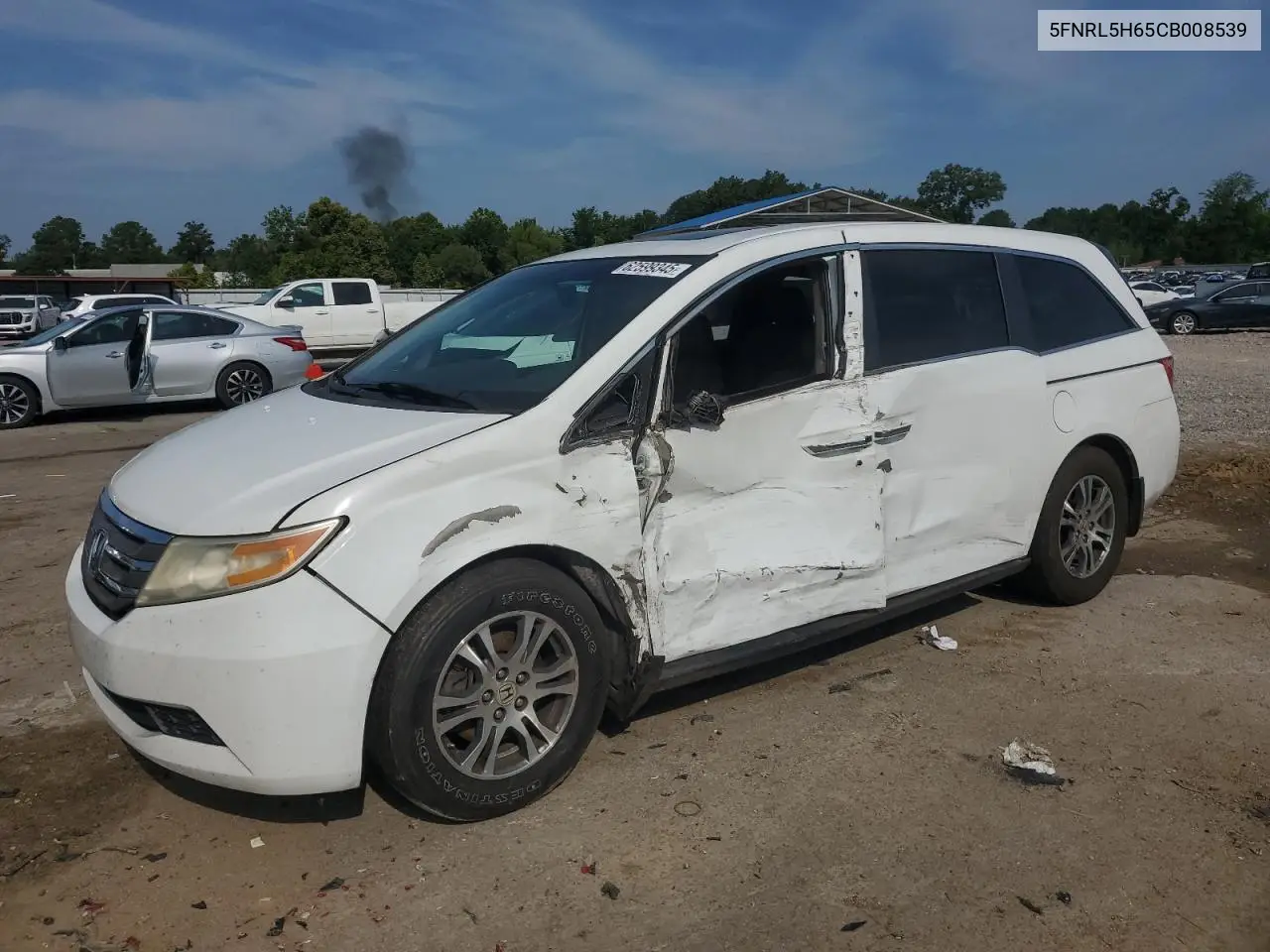 2012 Honda Odyssey Exl VIN: 5FNRL5H65CB008539 Lot: 62599345