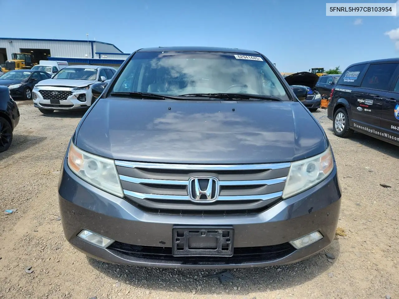 2012 Honda Odyssey Touring VIN: 5FNRL5H97CB103954 Lot: 62941445