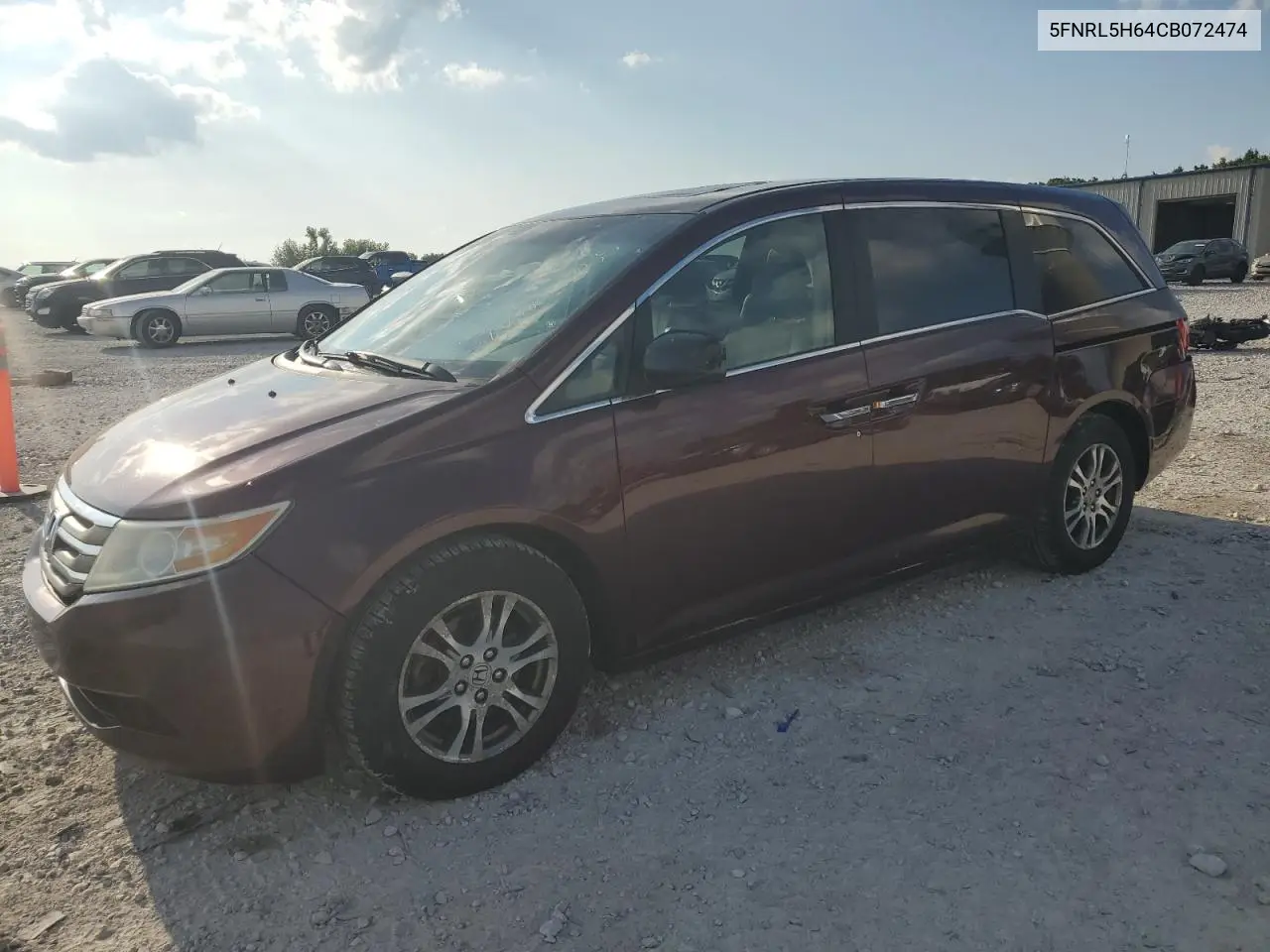 2012 Honda Odyssey Exl VIN: 5FNRL5H64CB072474 Lot: 63003255
