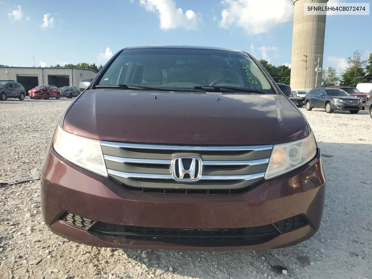 2012 Honda Odyssey Exl VIN: 5FNRL5H64CB072474 Lot: 63003255