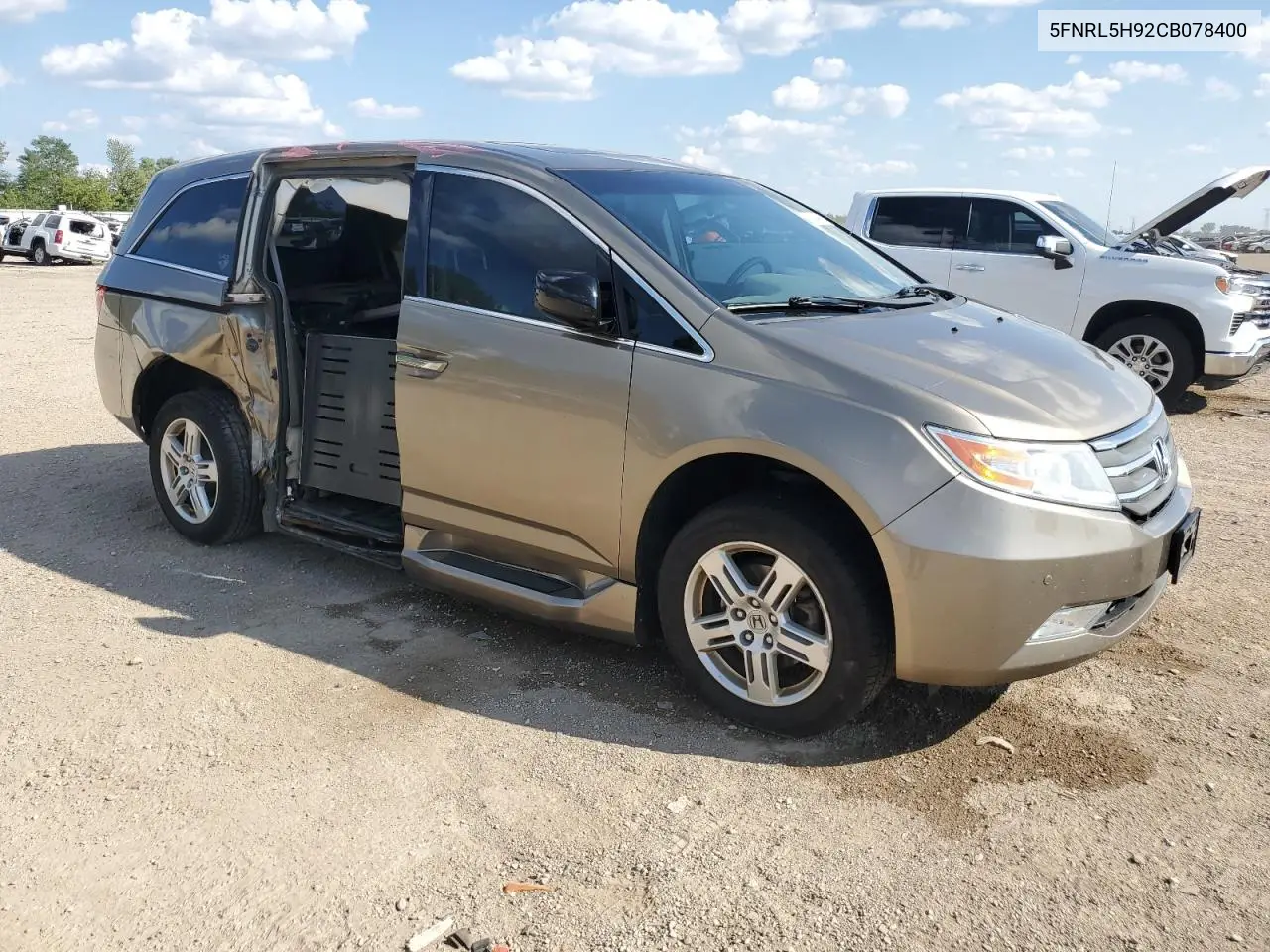 2012 Honda Odyssey Touring VIN: 5FNRL5H92CB078400 Lot: 63034865
