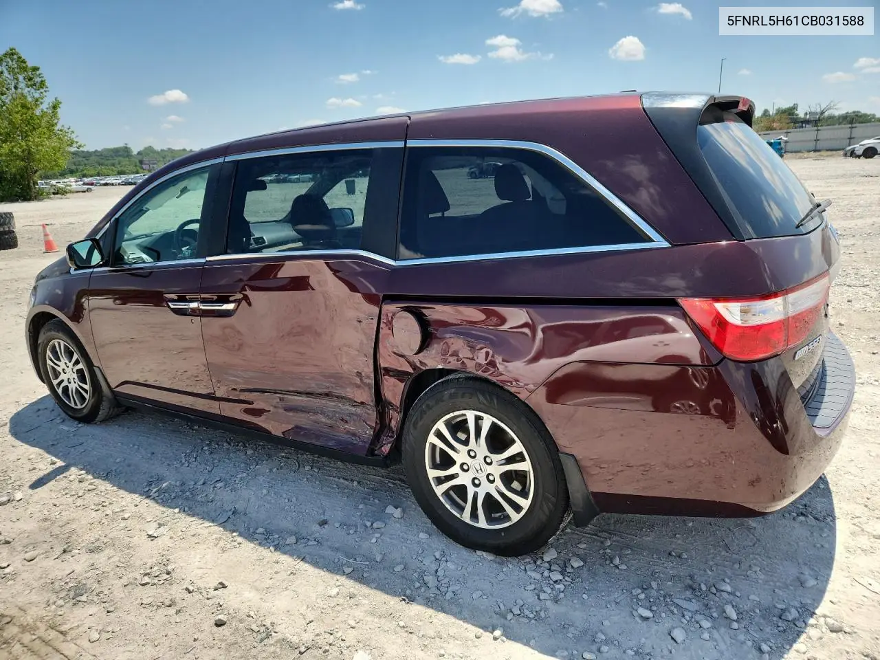 2012 Honda Odyssey Exl VIN: 5FNRL5H61CB031588 Lot: 63339185