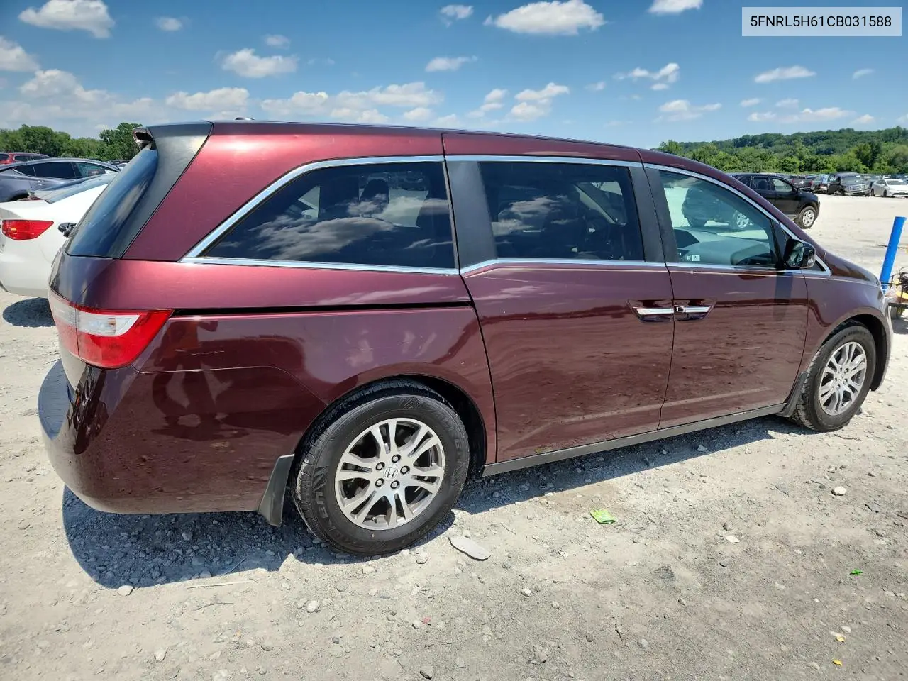 2012 Honda Odyssey Exl VIN: 5FNRL5H61CB031588 Lot: 63339185