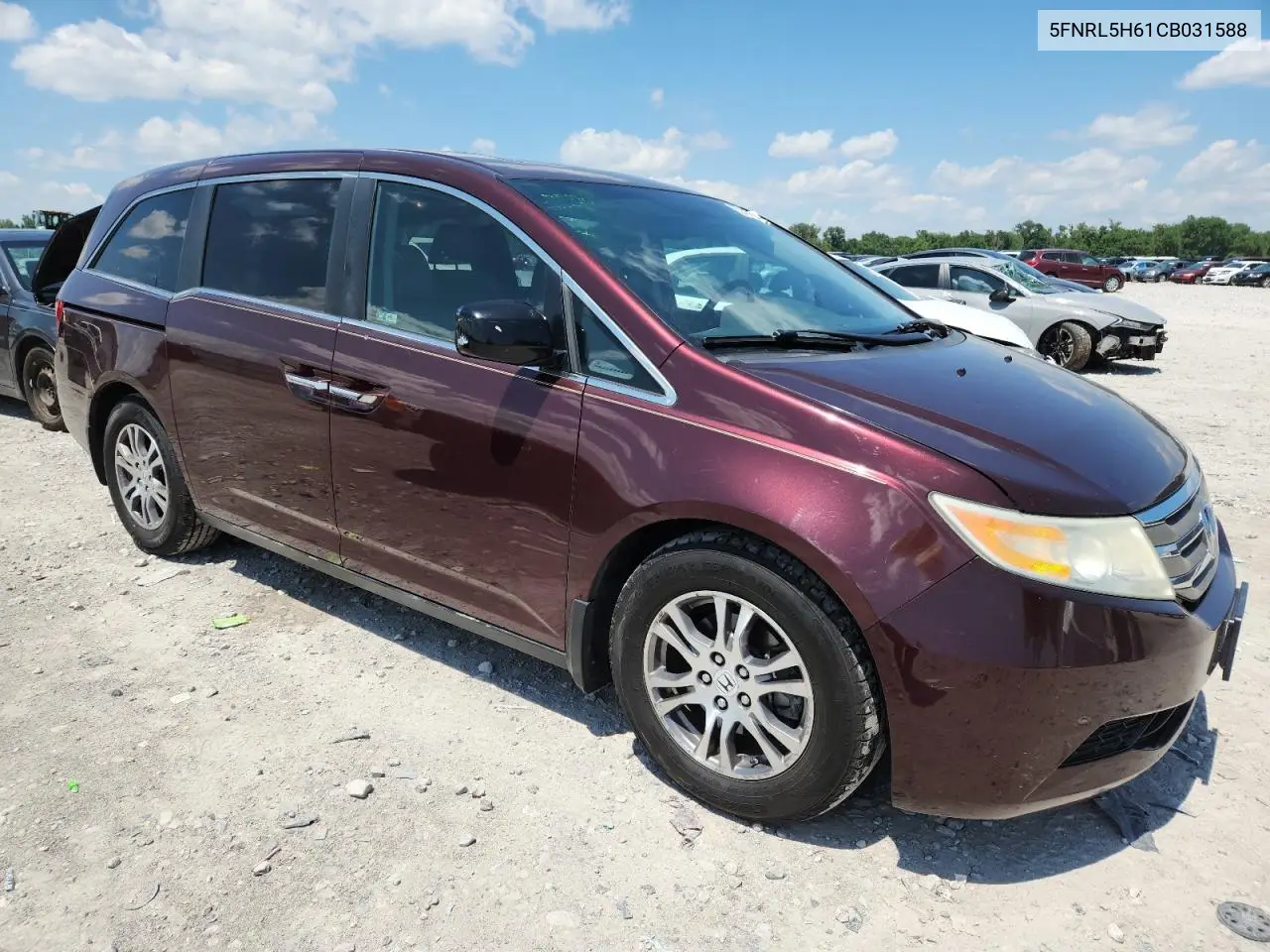 2012 Honda Odyssey Exl VIN: 5FNRL5H61CB031588 Lot: 63339185
