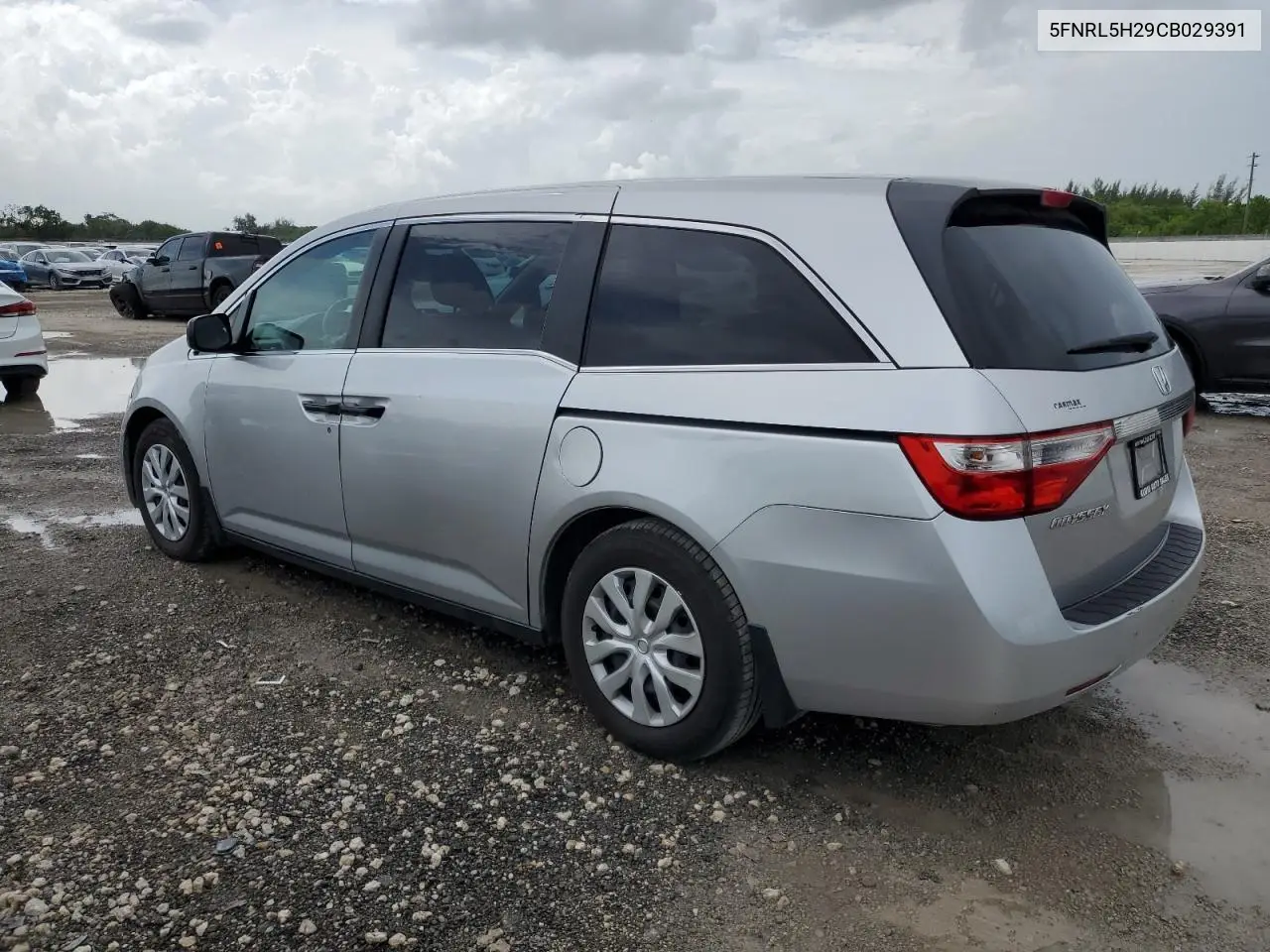 2012 Honda Odyssey Lx VIN: 5FNRL5H29CB029391 Lot: 63349335