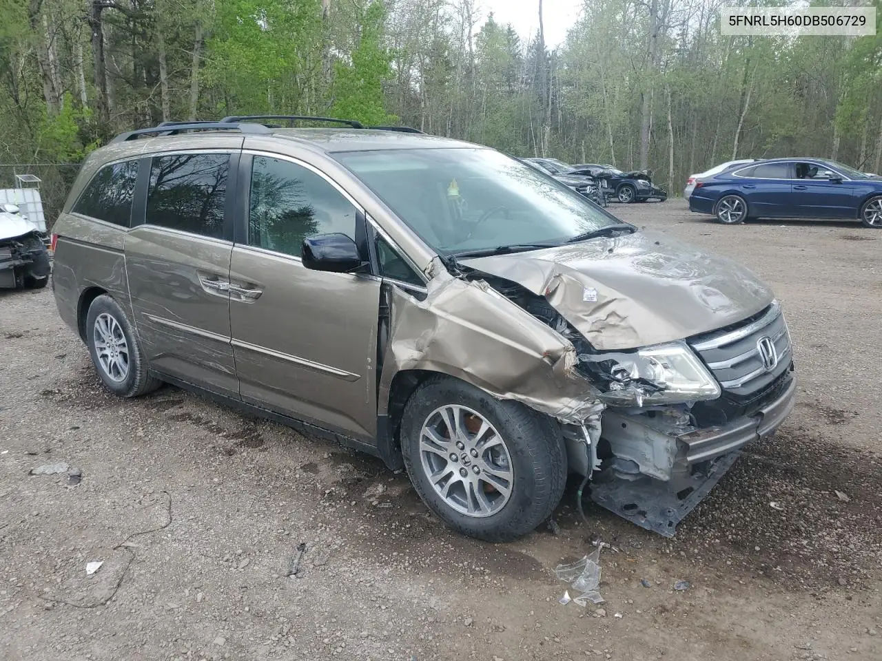 2013 Honda Odyssey Exl VIN: 5FNRL5H60DB506729 Lot: 56005345