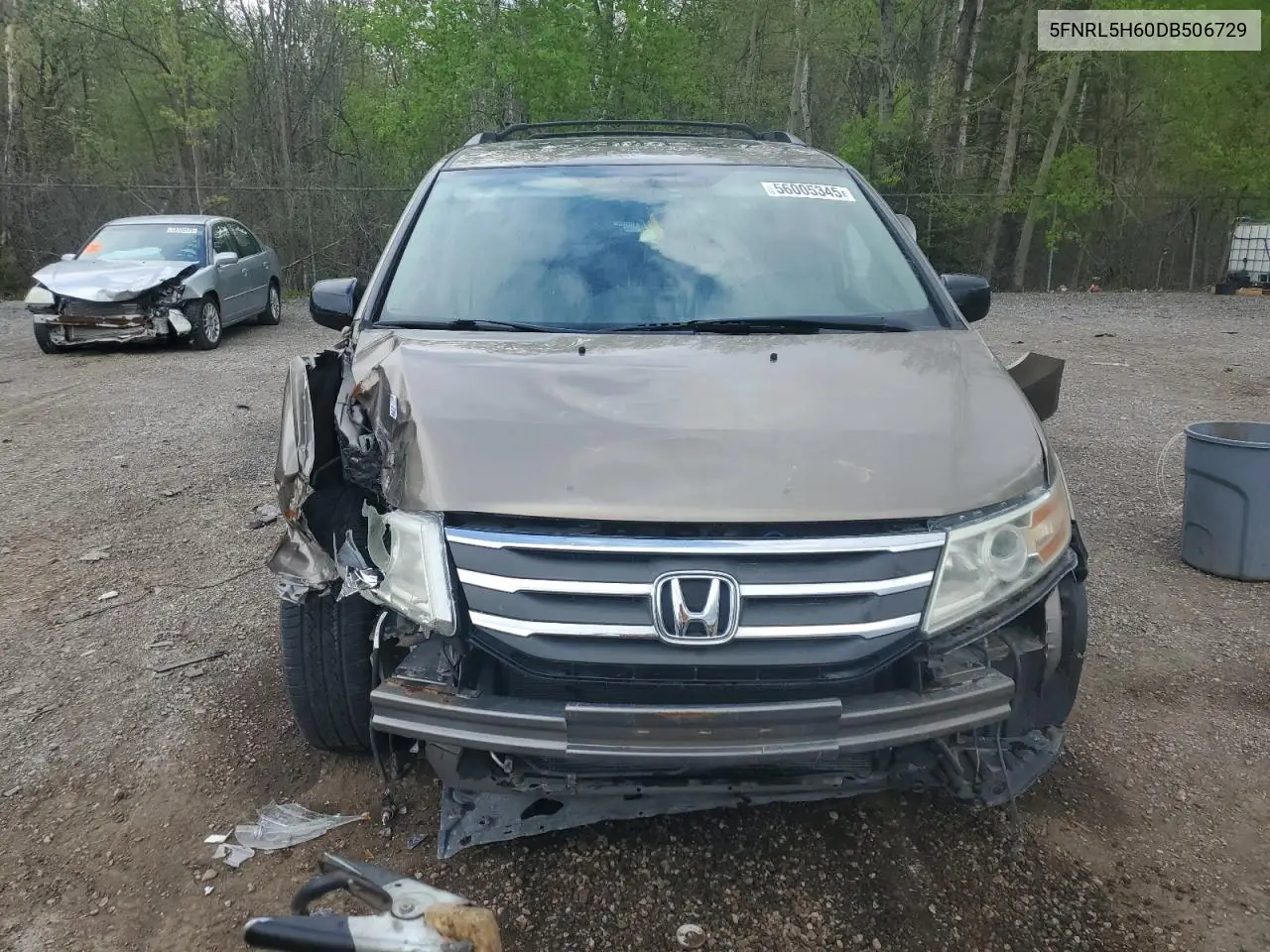 2013 Honda Odyssey Exl VIN: 5FNRL5H60DB506729 Lot: 56005345