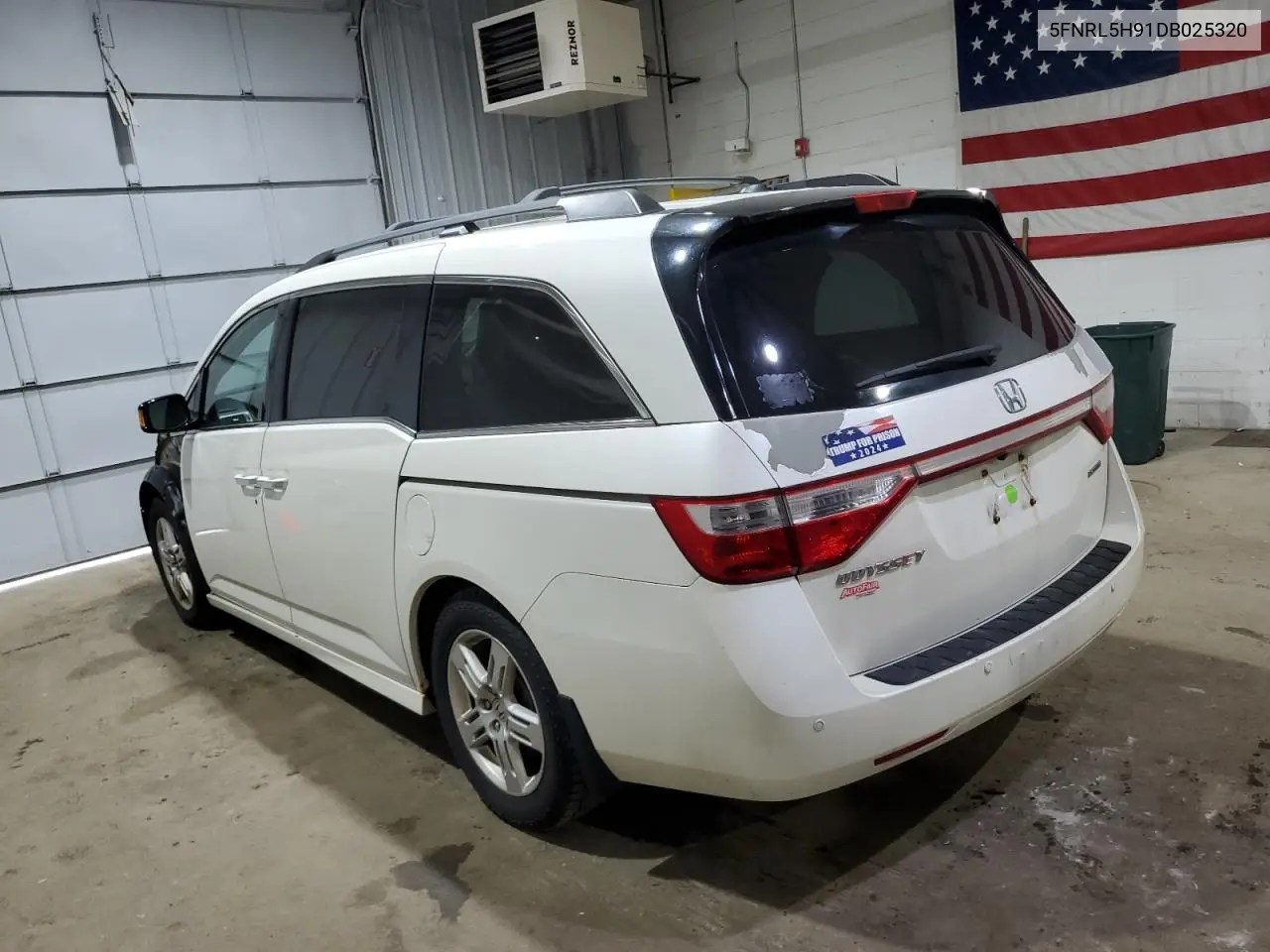 2013 Honda Odyssey Touring VIN: 5FNRL5H91DB025320 Lot: 62685075