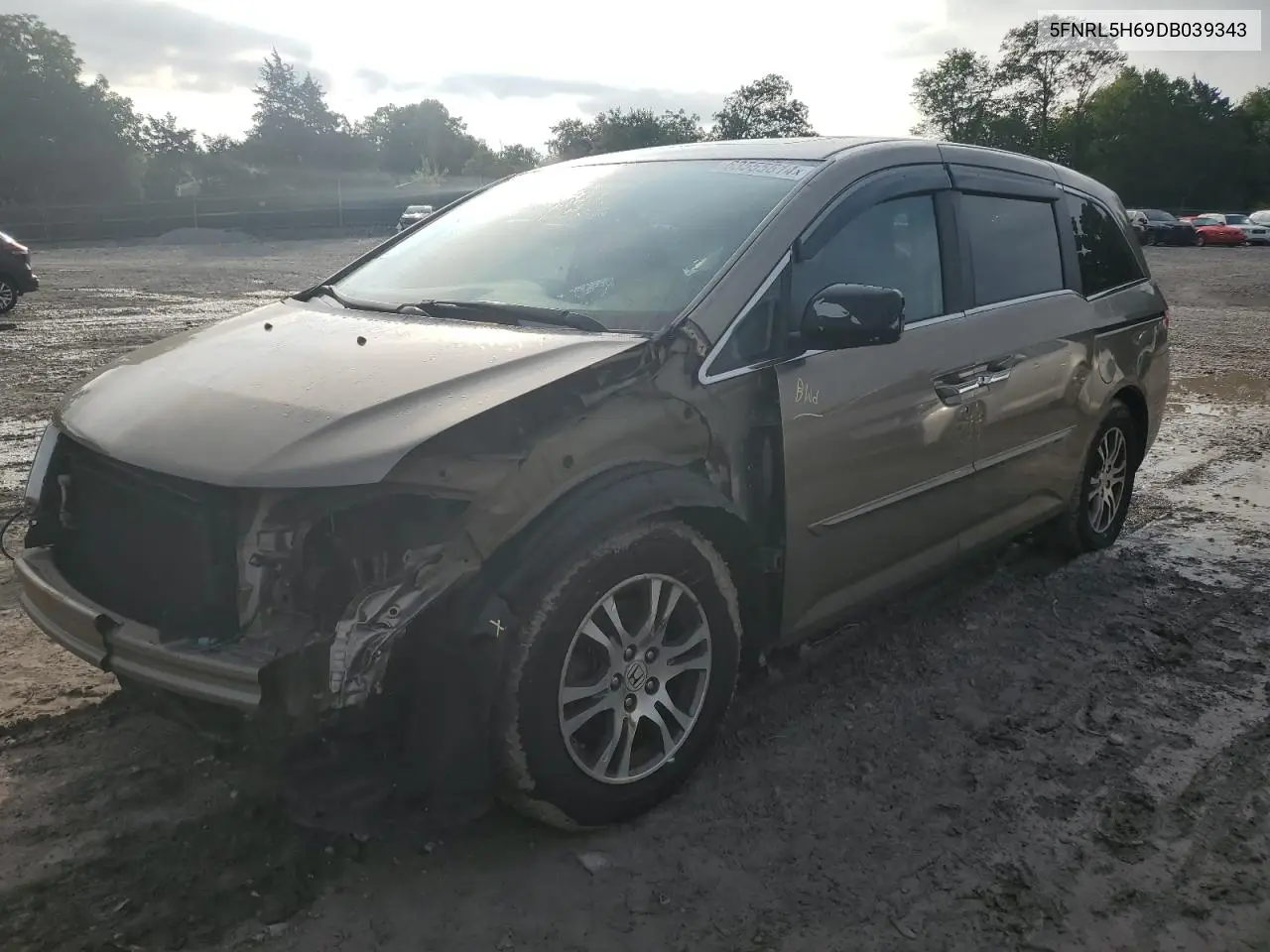 5fnrl5h69db039343 5FNRL5H69DB039343 2013 Honda Odyssey Exl