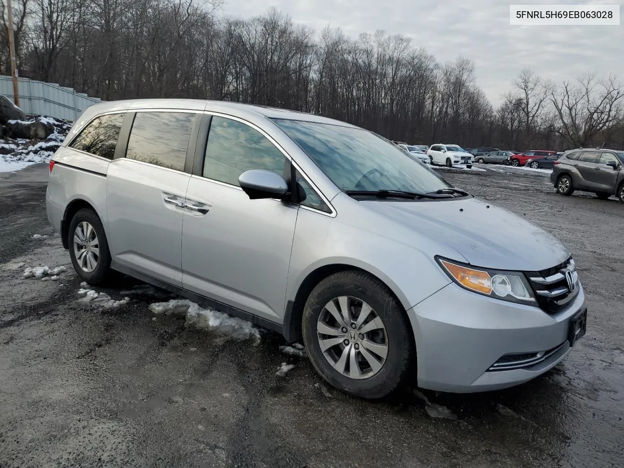 2014 Honda Odyssey Exl VIN: 5FNRL5H69EB063028 Lot: 43431935