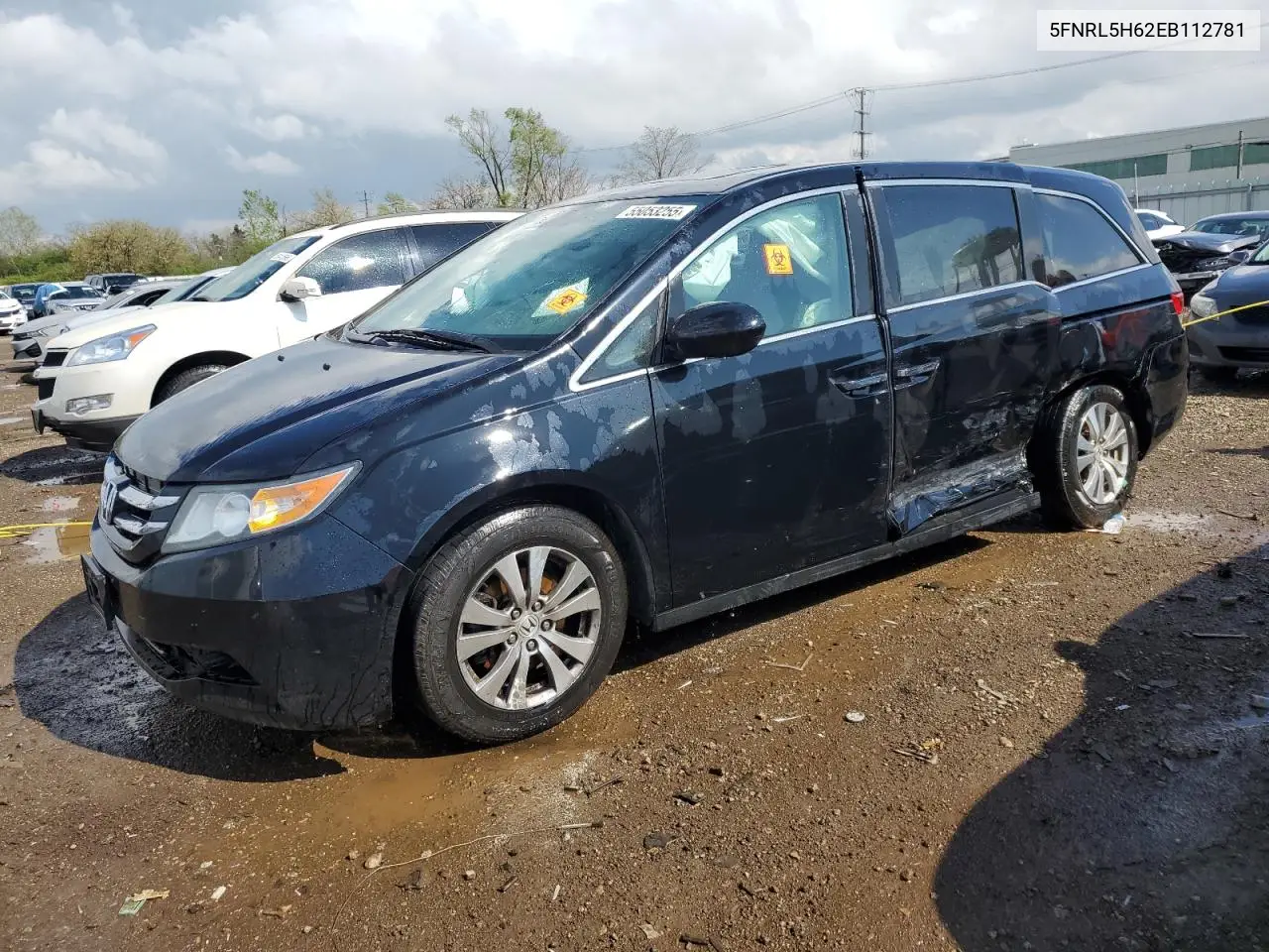 2014 Honda Odyssey Exl VIN: 5FNRL5H62EB112781 Lot: 55053255