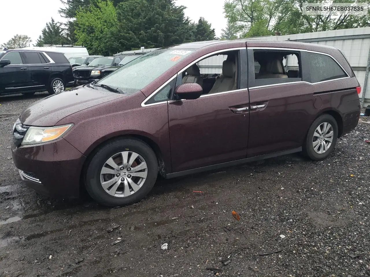2014 Honda Odyssey Exl VIN: 5FNRL5H67EB037835 Lot: 56702975