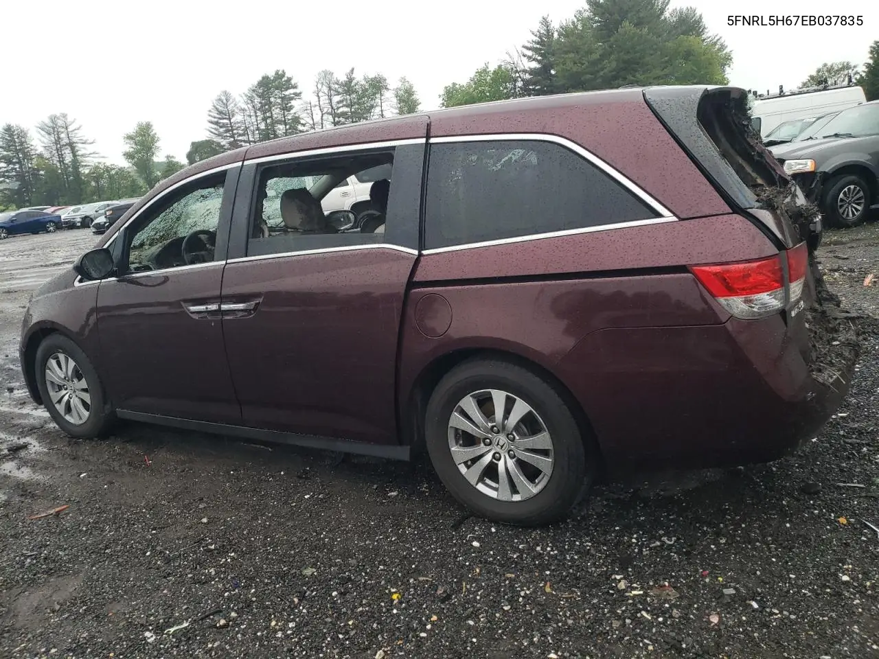 2014 Honda Odyssey Exl VIN: 5FNRL5H67EB037835 Lot: 56702975