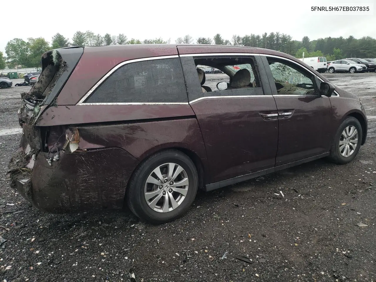 2014 Honda Odyssey Exl VIN: 5FNRL5H67EB037835 Lot: 56702975