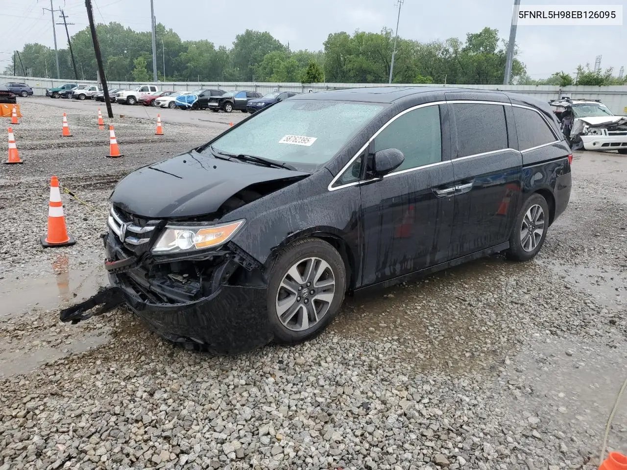 2014 Honda Odyssey Touring VIN: 5FNRL5H98EB126095 Lot: 58762395
