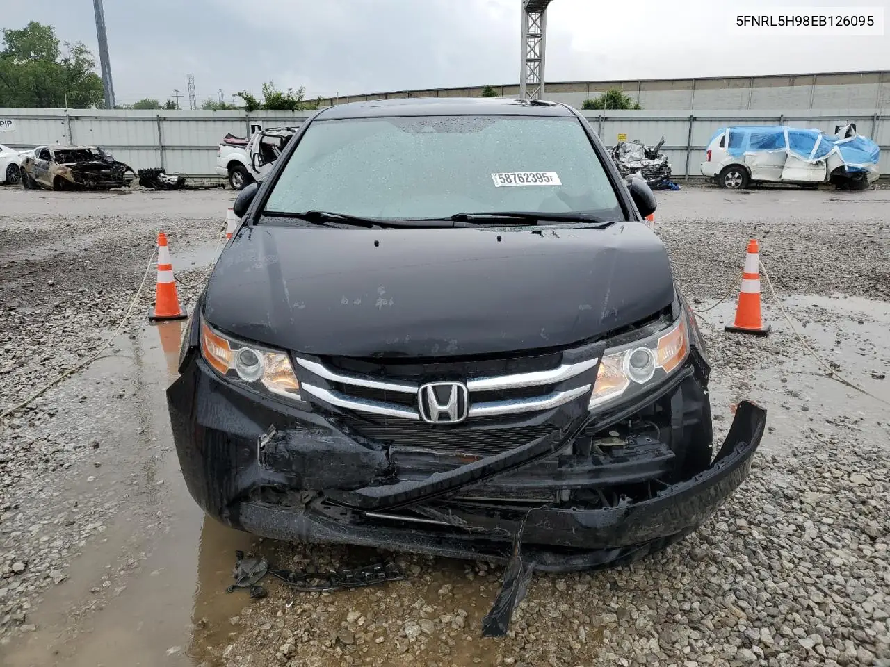 2014 Honda Odyssey Touring VIN: 5FNRL5H98EB126095 Lot: 58762395