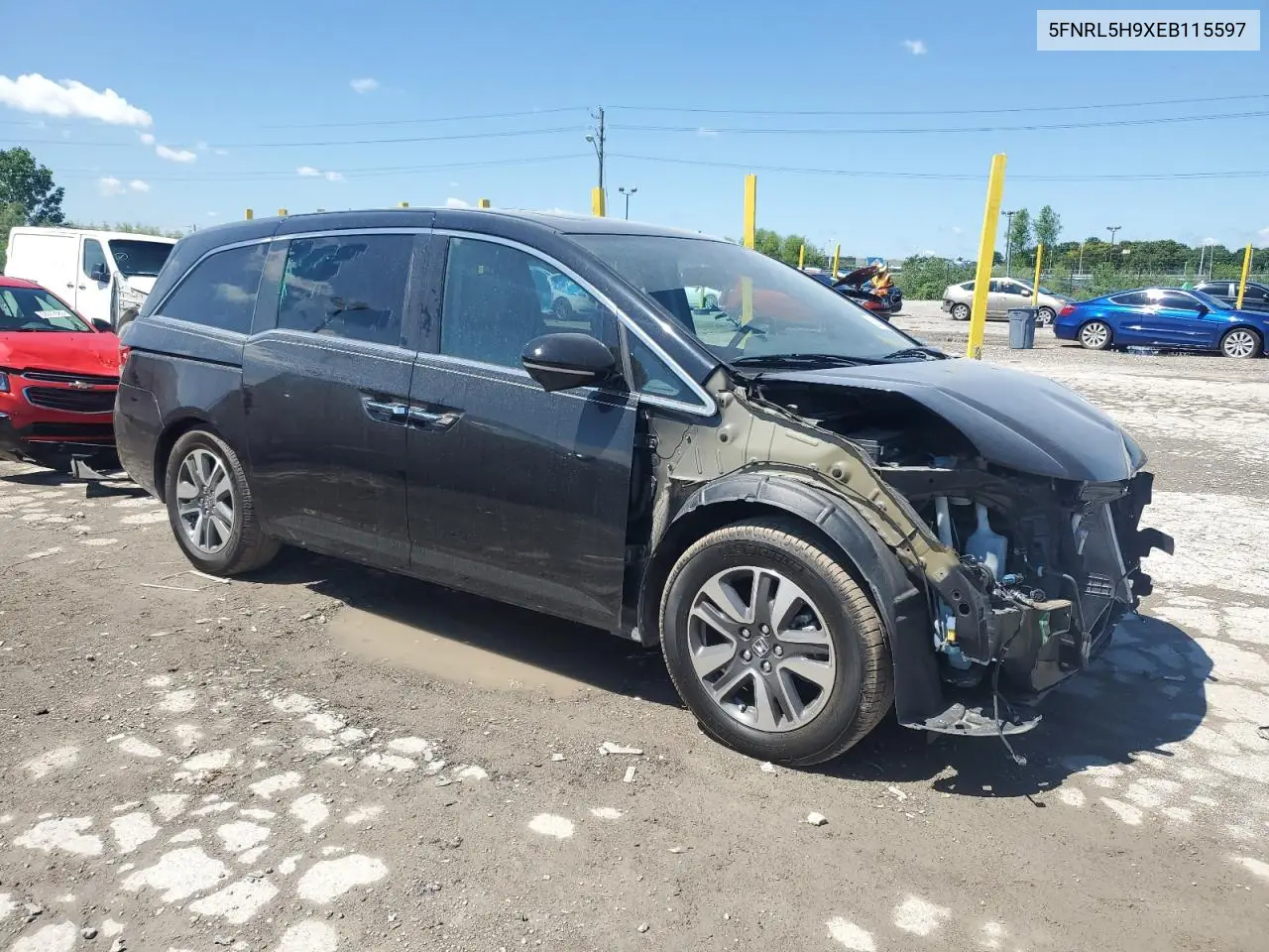 2014 Honda Odyssey Touring VIN: 5FNRL5H9XEB115597 Lot: 62664675