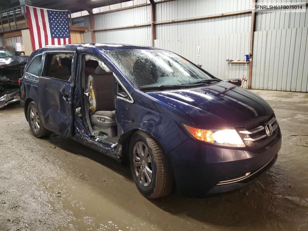 2015 Honda Odyssey Exl VIN: 5FNRL5H61FB075014 Lot: 43556385