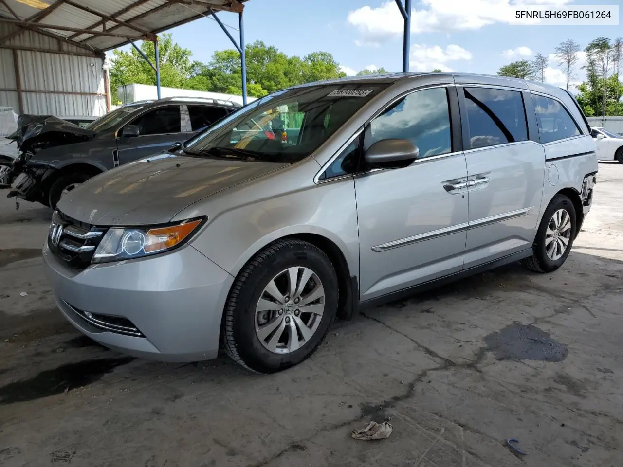 2015 Honda Odyssey Exl VIN: 5FNRL5H69FB061264 Lot: 56740255