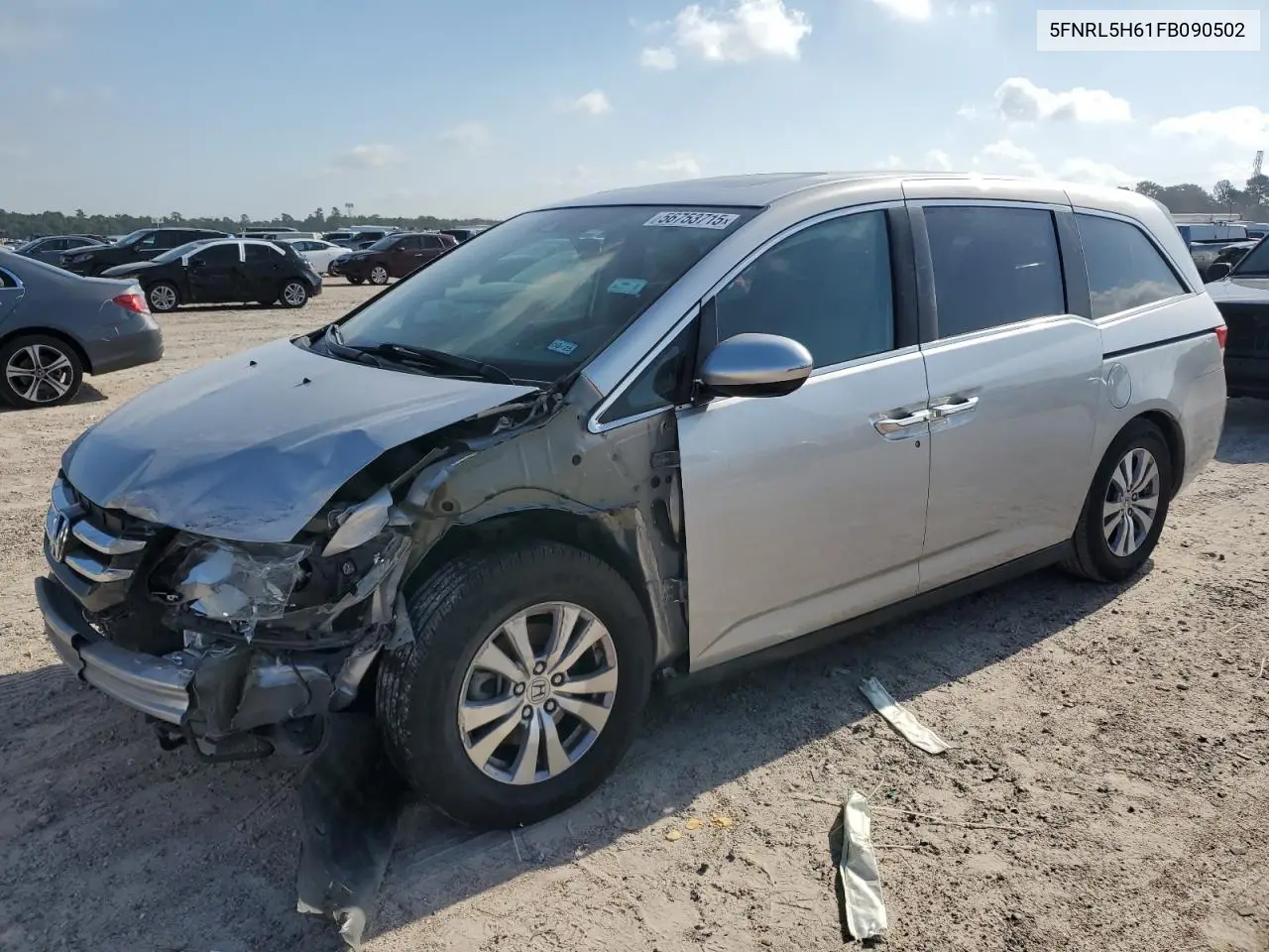 2015 Honda Odyssey Exl VIN: 5FNRL5H61FB090502 Lot: 56753715