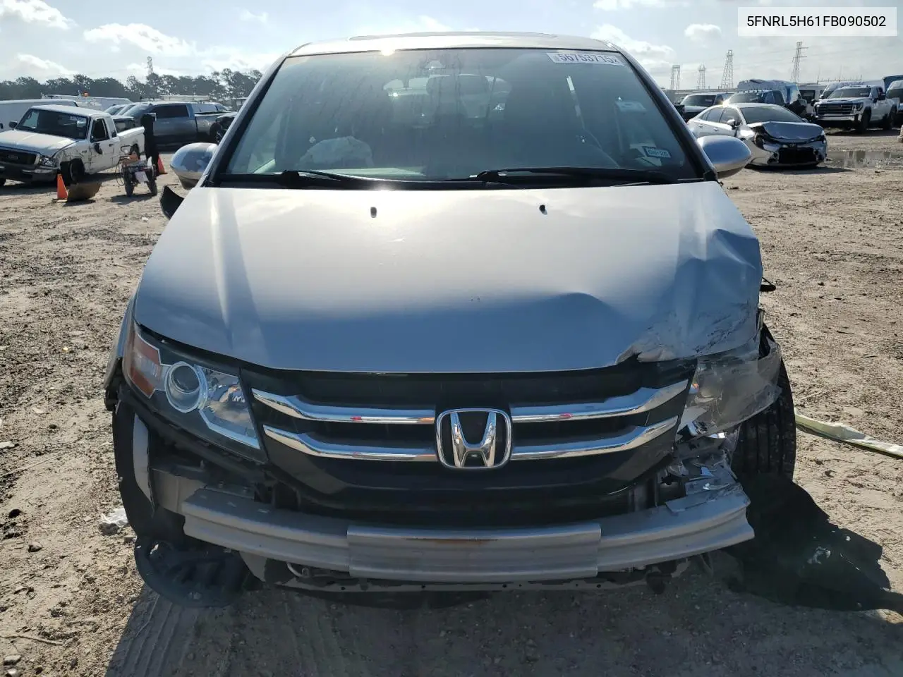 2015 Honda Odyssey Exl VIN: 5FNRL5H61FB090502 Lot: 56753715