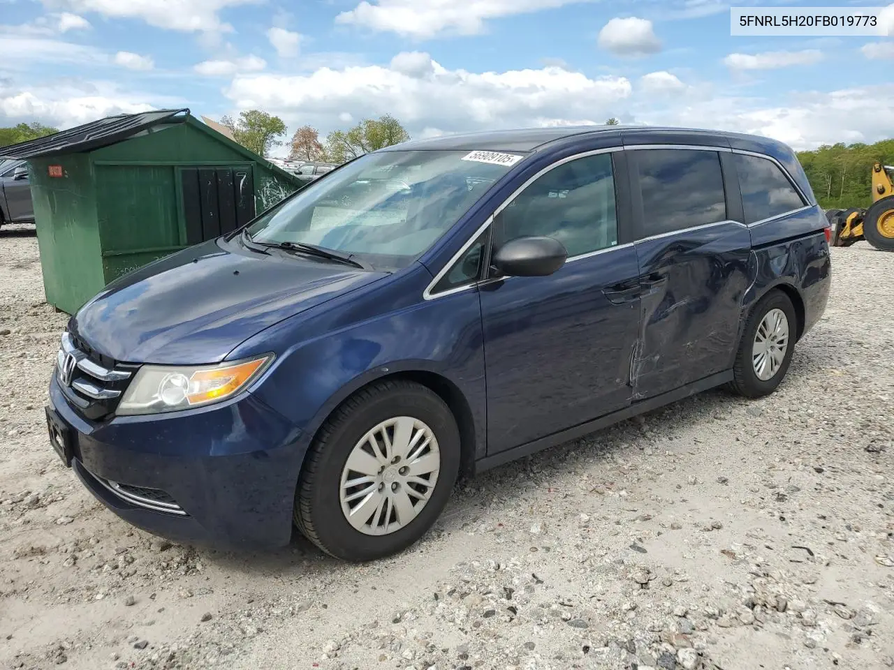 2015 Honda Odyssey Lx VIN: 5FNRL5H20FB019773 Lot: 56909105