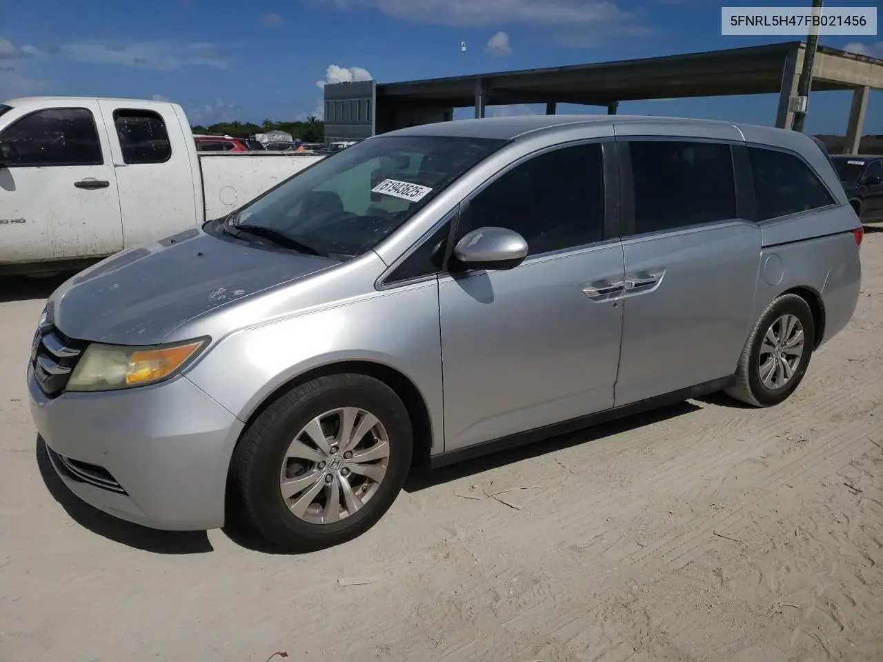2015 Honda Odyssey Ex VIN: 5FNRL5H47FB021456 Lot: 61943625