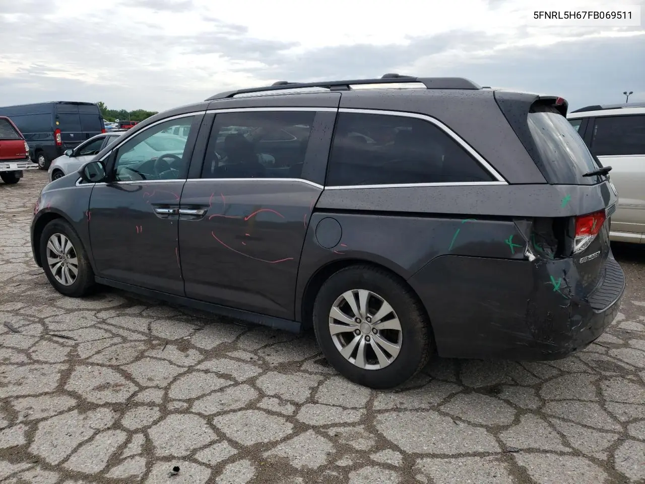 2015 Honda Odyssey Exl VIN: 5FNRL5H67FB069511 Lot: 63029705