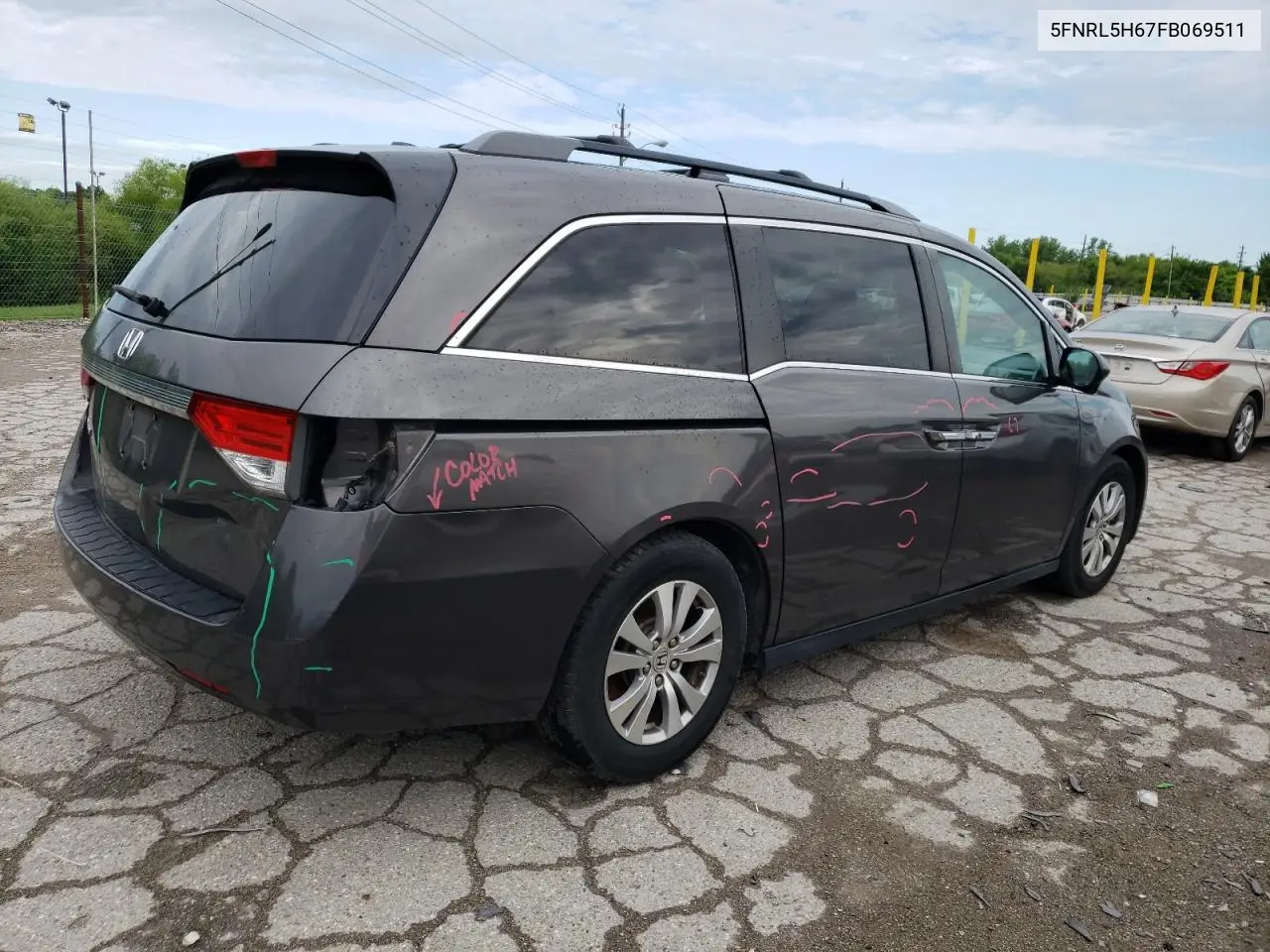 2015 Honda Odyssey Exl VIN: 5FNRL5H67FB069511 Lot: 63029705