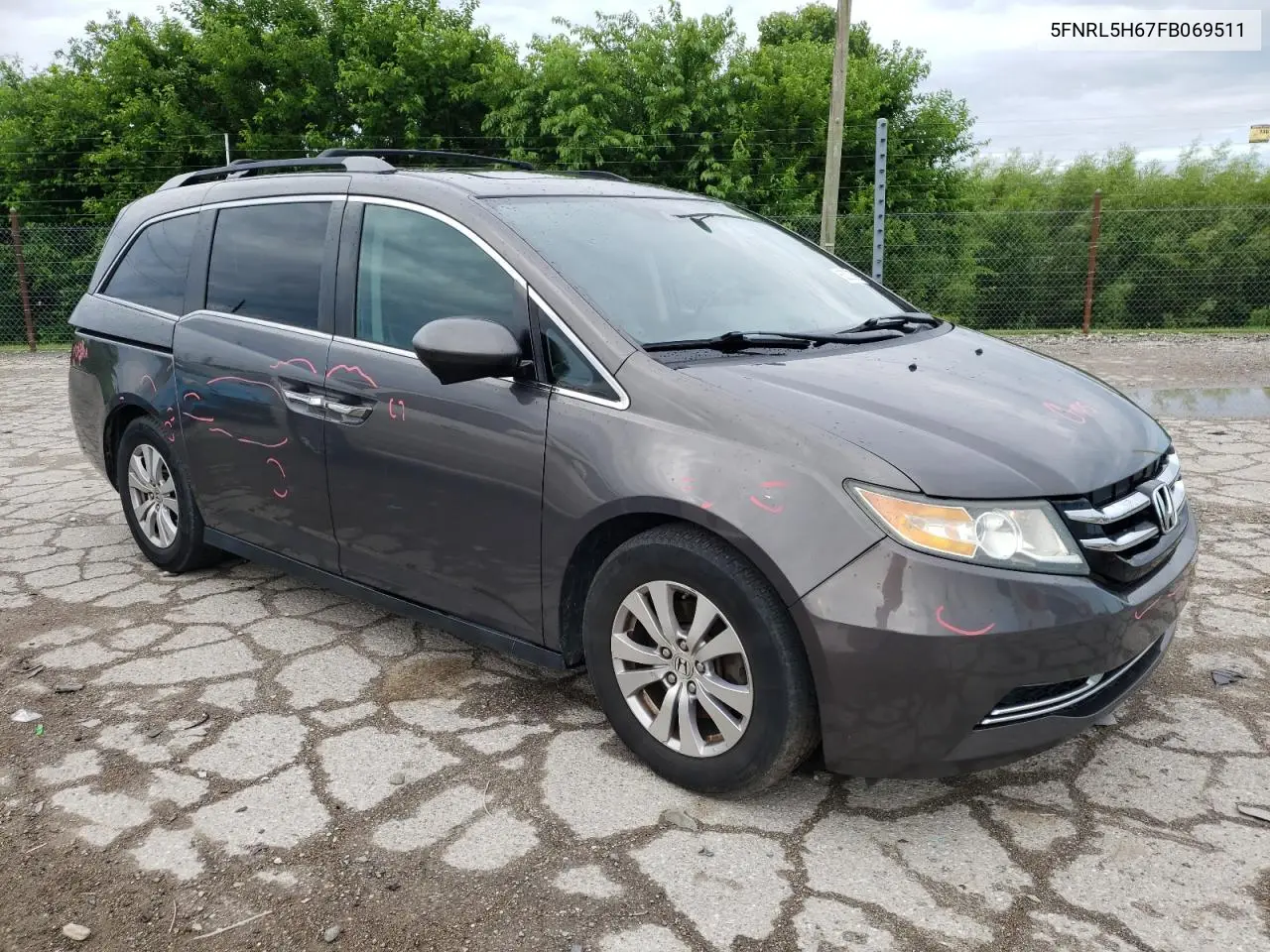 2015 Honda Odyssey Exl VIN: 5FNRL5H67FB069511 Lot: 63029705