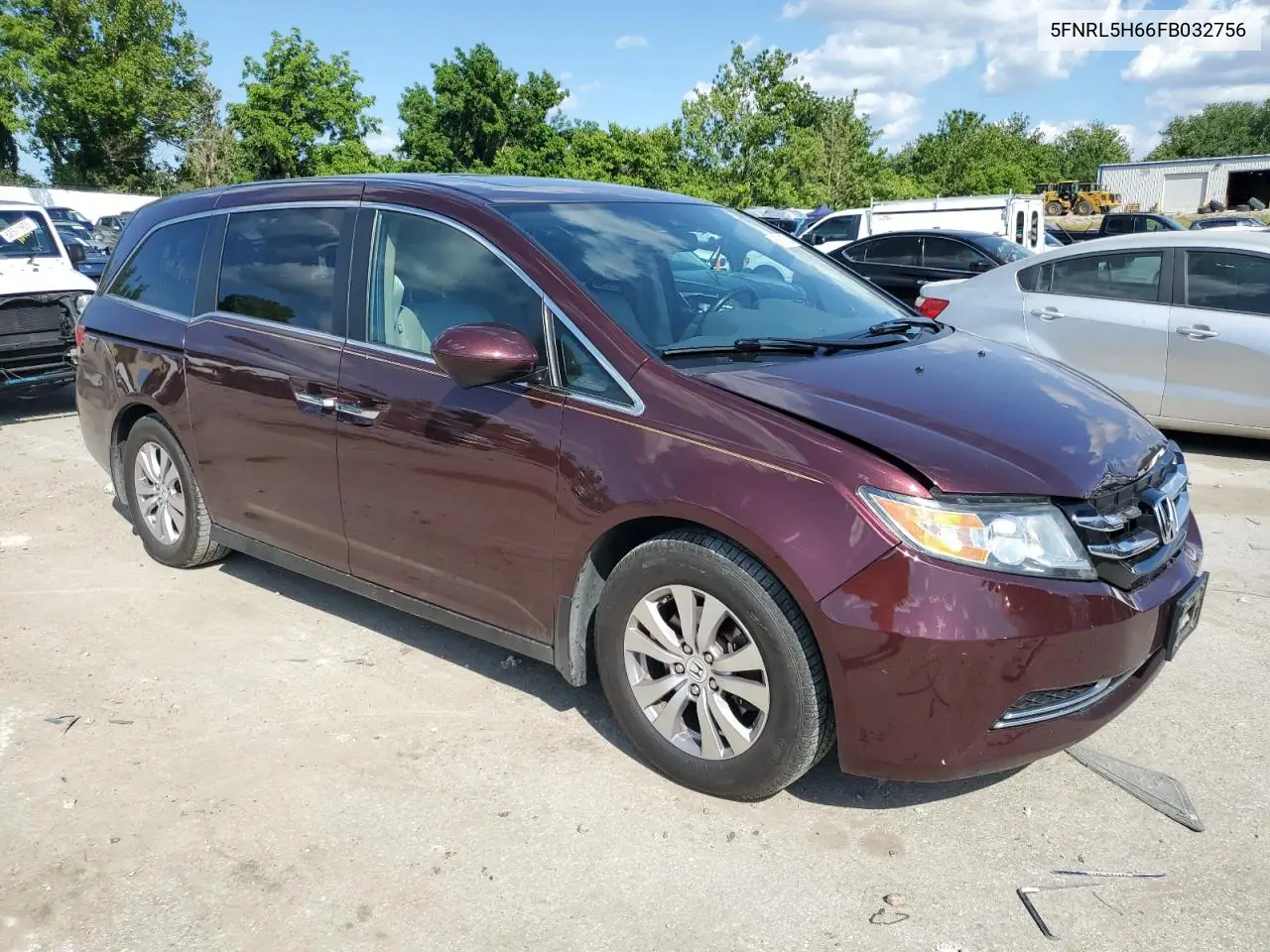 2015 Honda Odyssey Exl VIN: 5FNRL5H66FB032756 Lot: 63106825