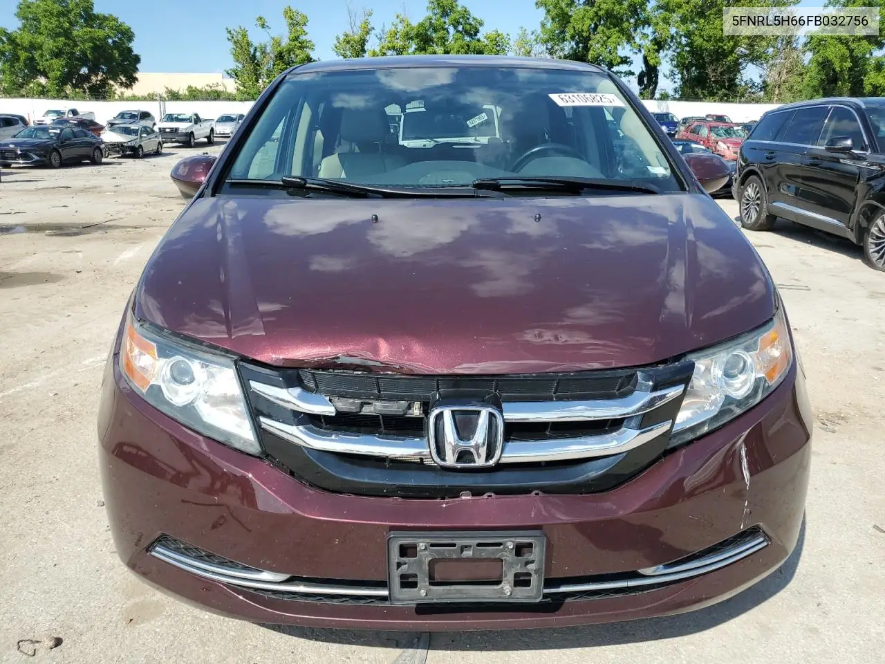 2015 Honda Odyssey Exl VIN: 5FNRL5H66FB032756 Lot: 63106825