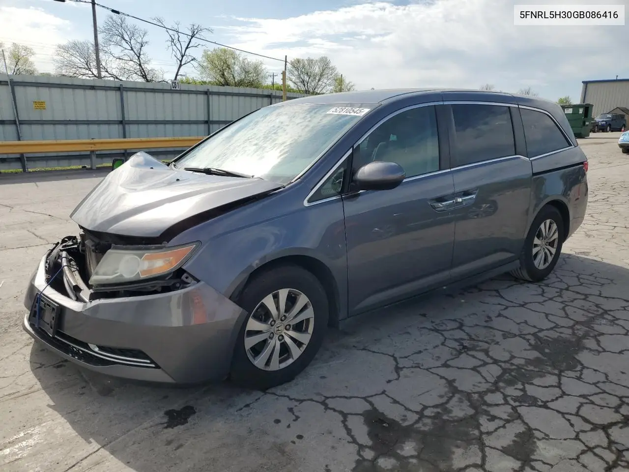 2016 Honda Odyssey Se VIN: 5FNRL5H30GB086416 Lot: 52810545