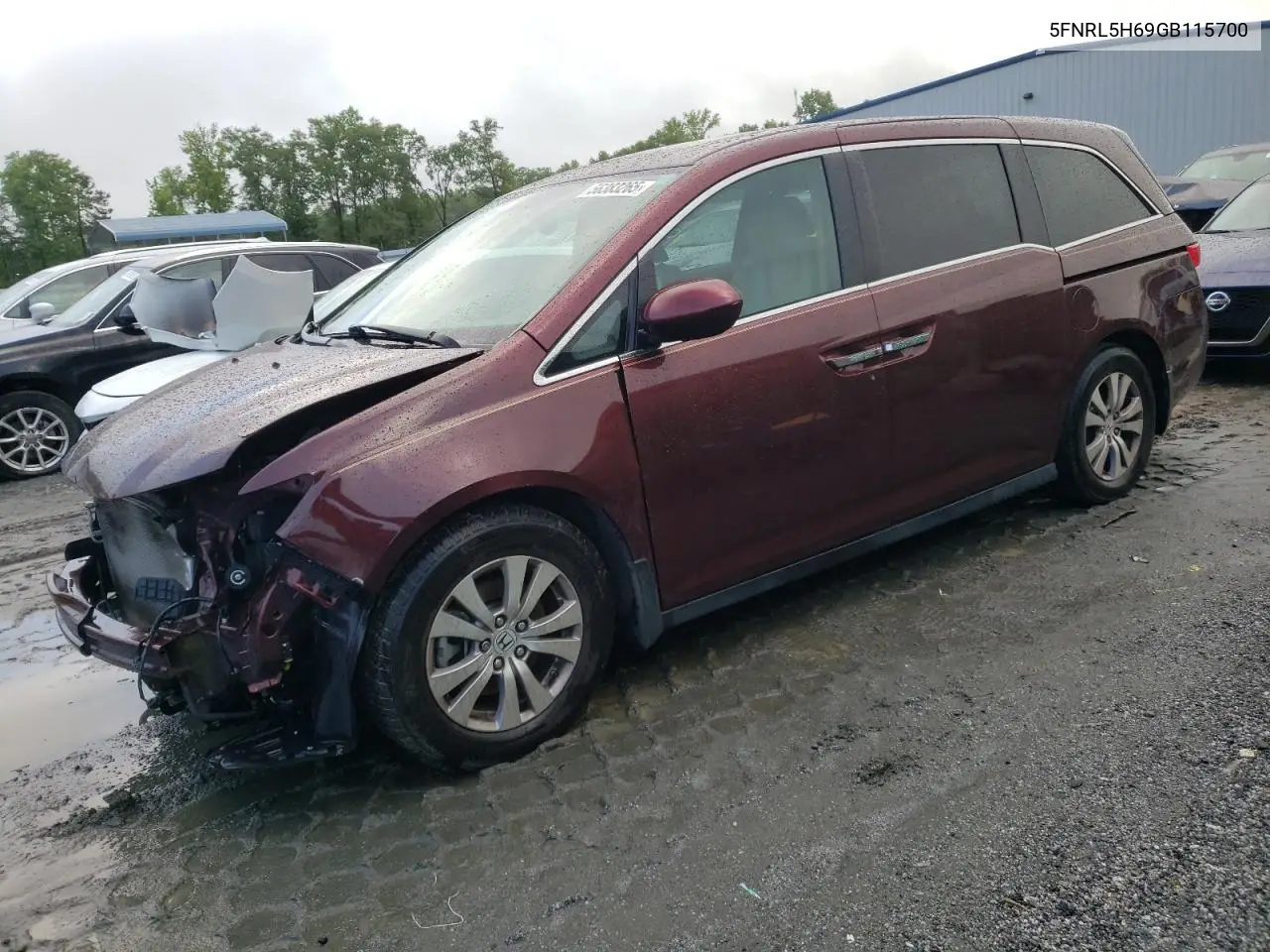 2016 Honda Odyssey Exl VIN: 5FNRL5H69GB115700 Lot: 56383265