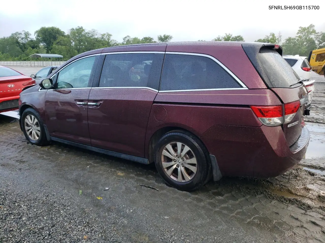 2016 Honda Odyssey Exl VIN: 5FNRL5H69GB115700 Lot: 56383265