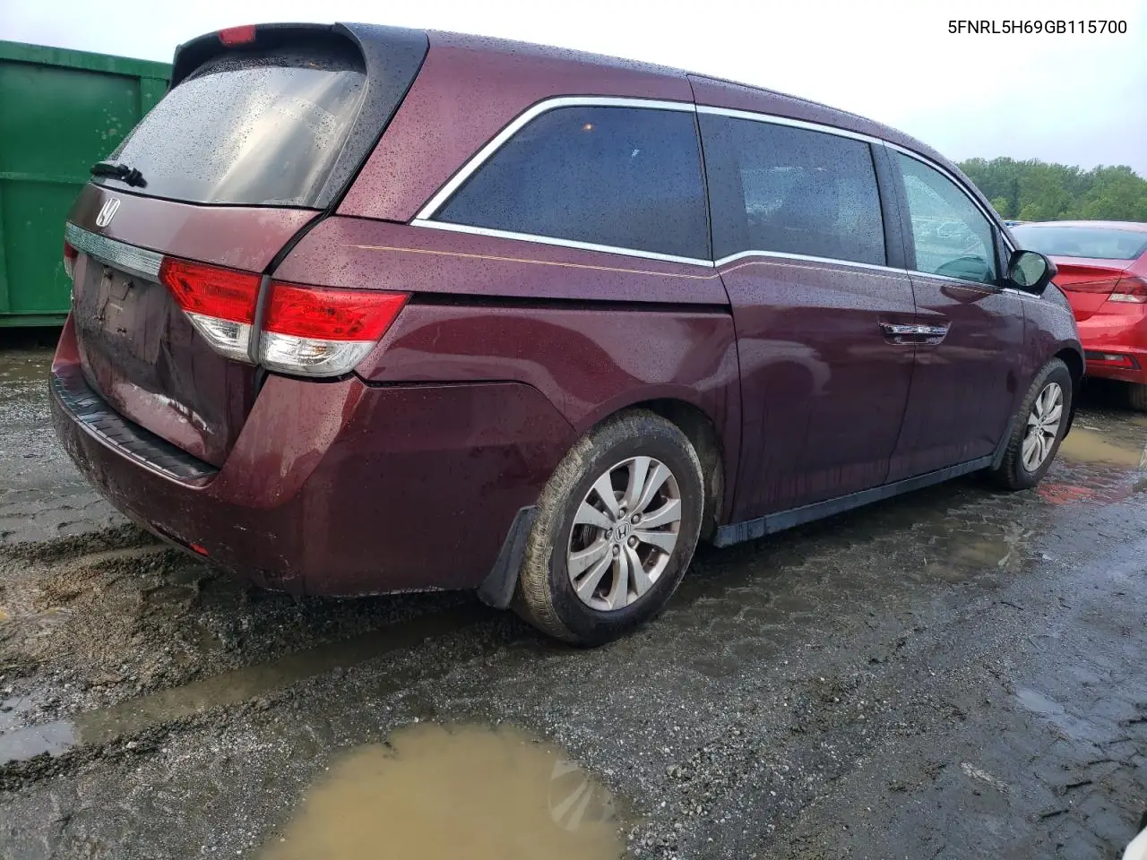 2016 Honda Odyssey Exl VIN: 5FNRL5H69GB115700 Lot: 56383265