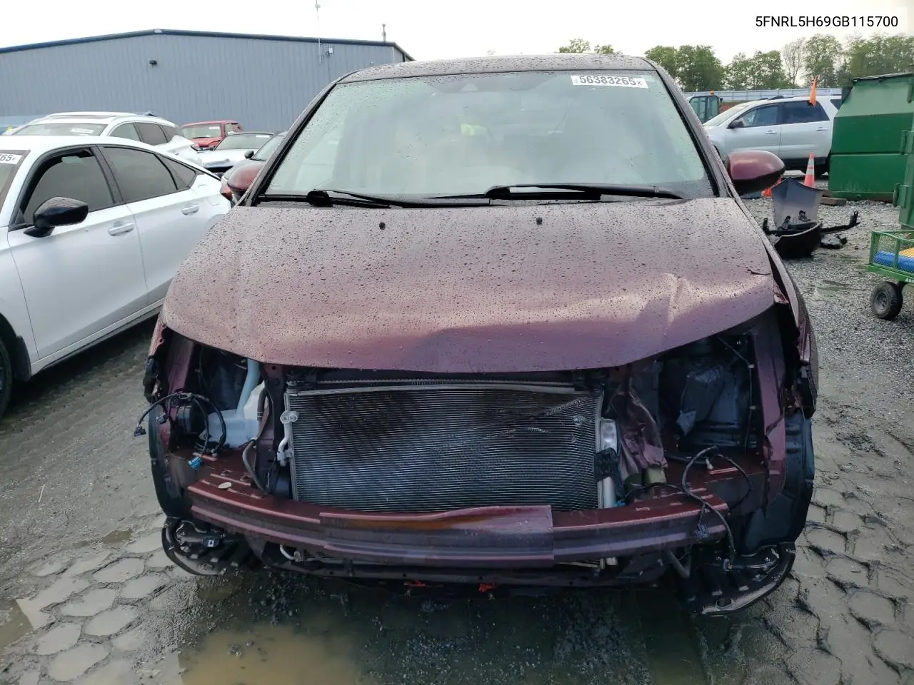 2016 Honda Odyssey Exl VIN: 5FNRL5H69GB115700 Lot: 56383265