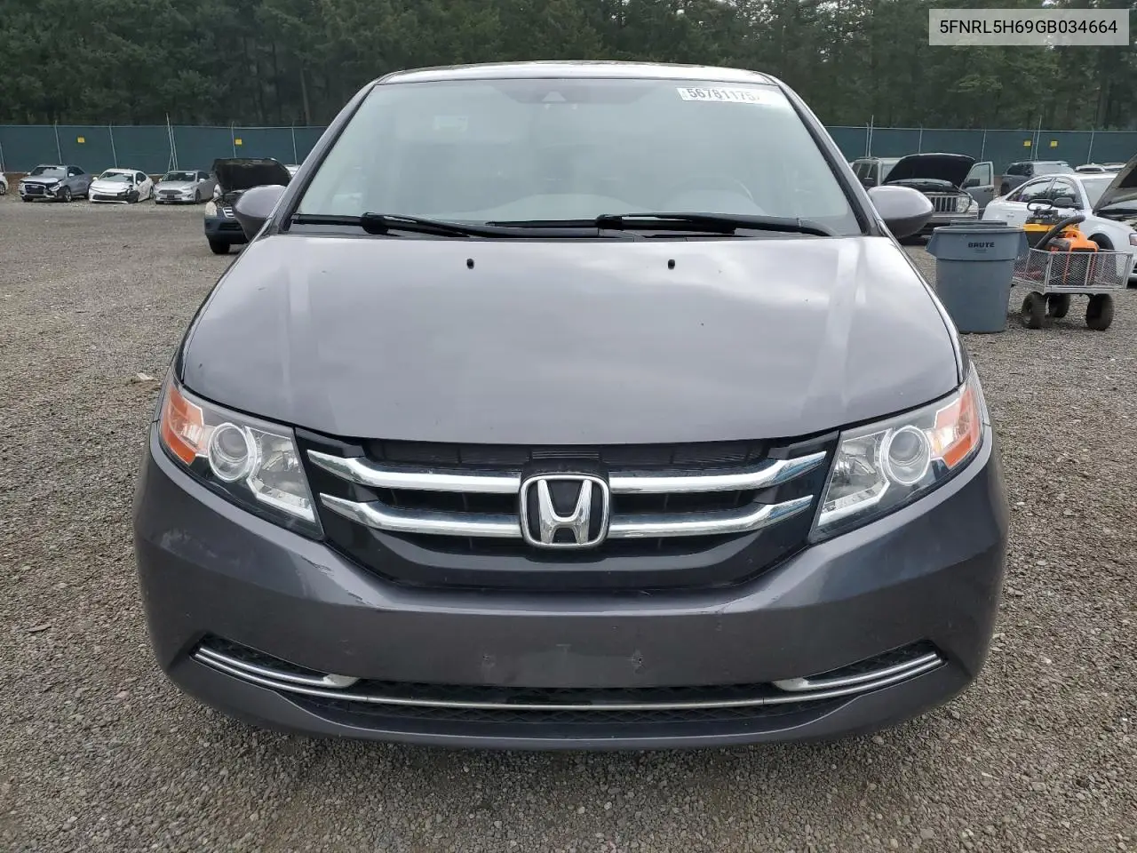 2016 Honda Odyssey Exl VIN: 5FNRL5H69GB034664 Lot: 56781175