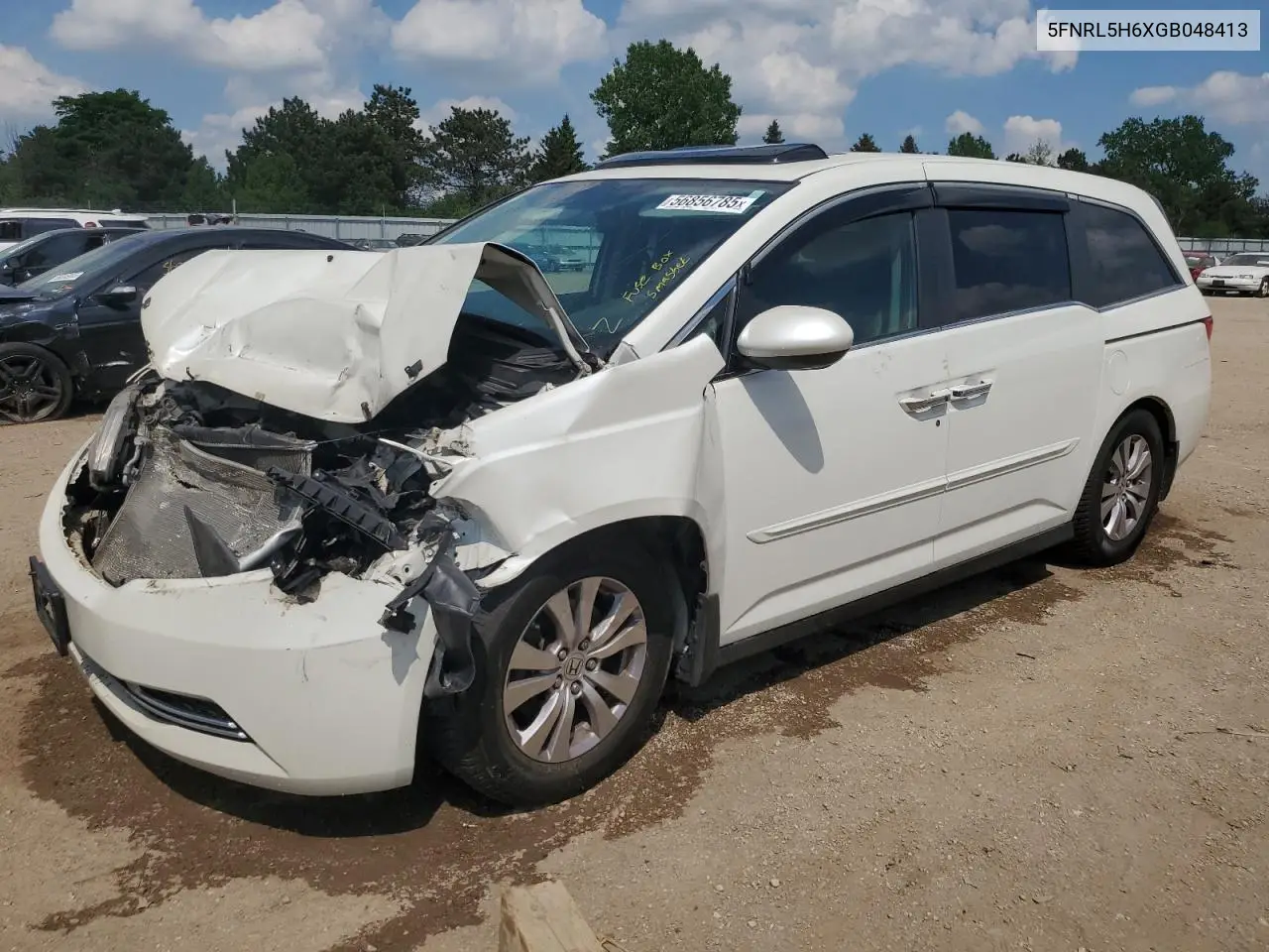 2016 Honda Odyssey Exl VIN: 5FNRL5H6XGB048413 Lot: 56856785