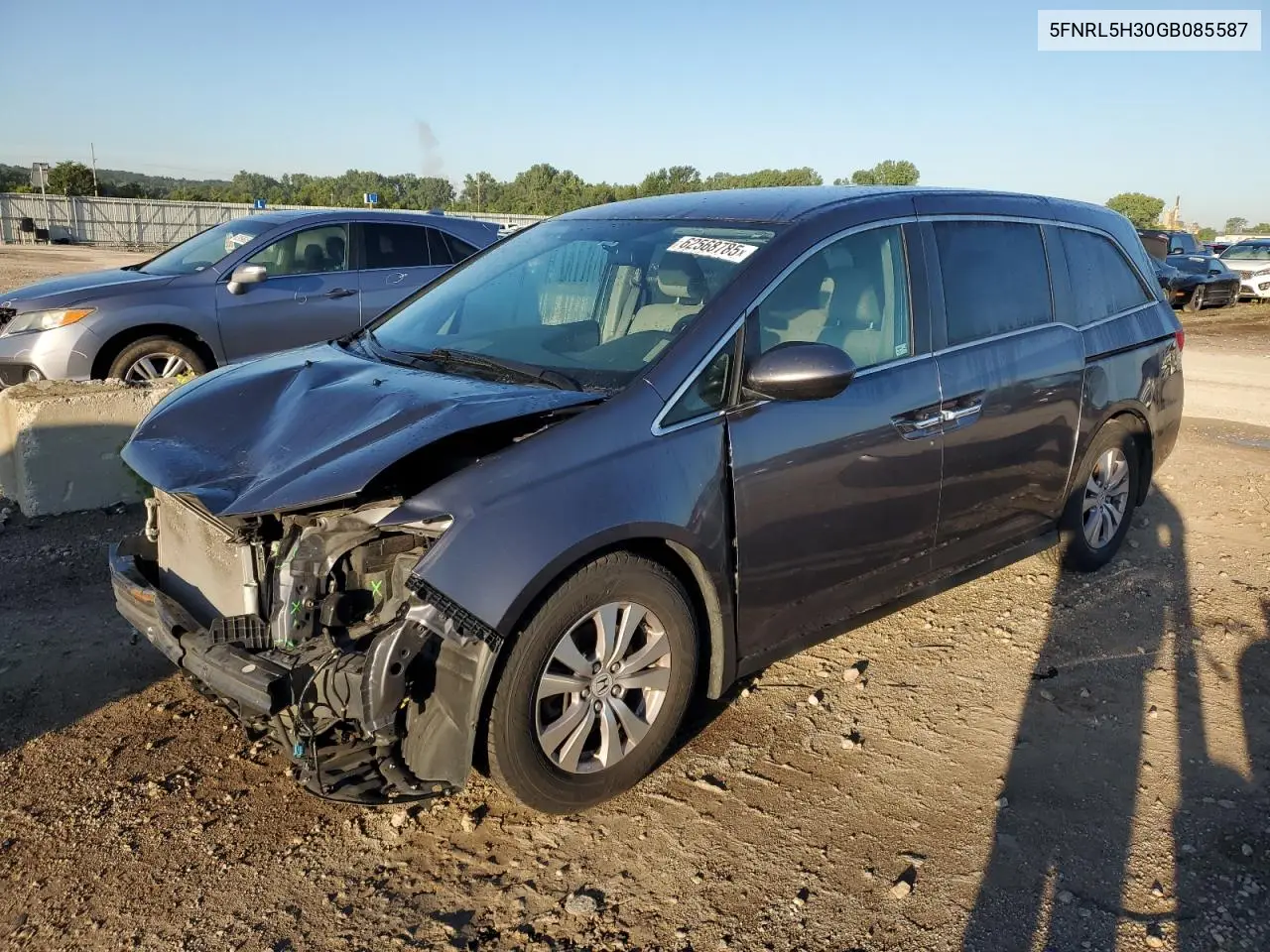 2016 Honda Odyssey Se VIN: 5FNRL5H30GB085587 Lot: 62568785
