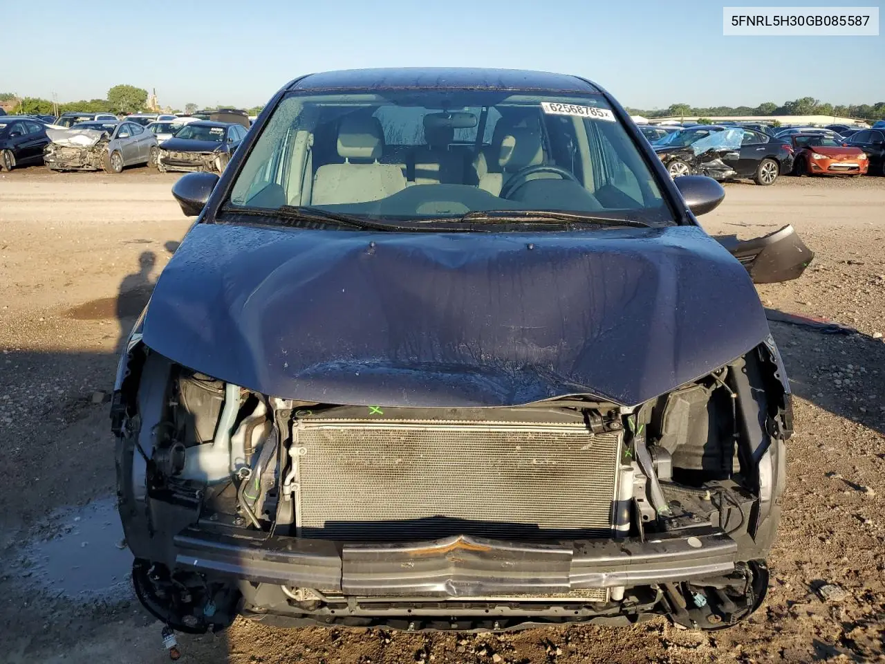 2016 Honda Odyssey Se VIN: 5FNRL5H30GB085587 Lot: 62568785
